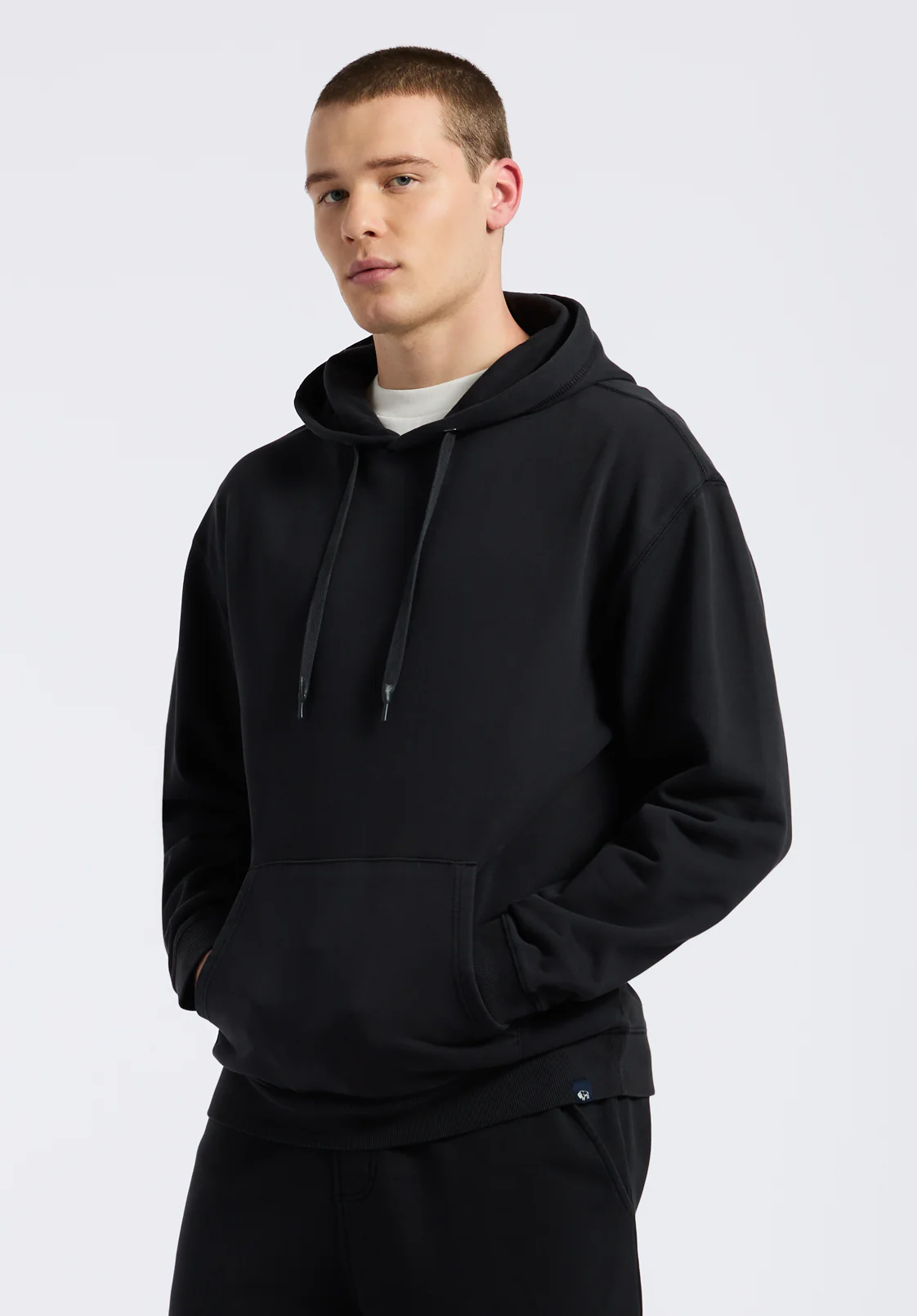 Finley Men's Relaxed Hooded Sweatshirt, Black - BM24534 - Image 2