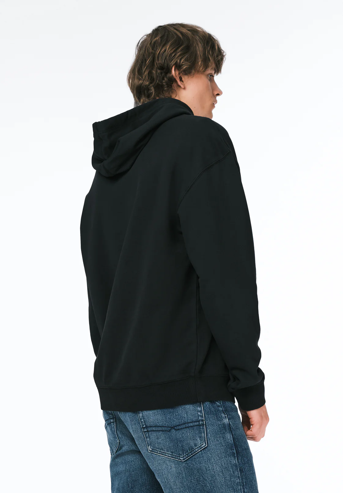 Finley Men's Relaxed Hooded Sweatshirt, Black - BM24741 - Image 3