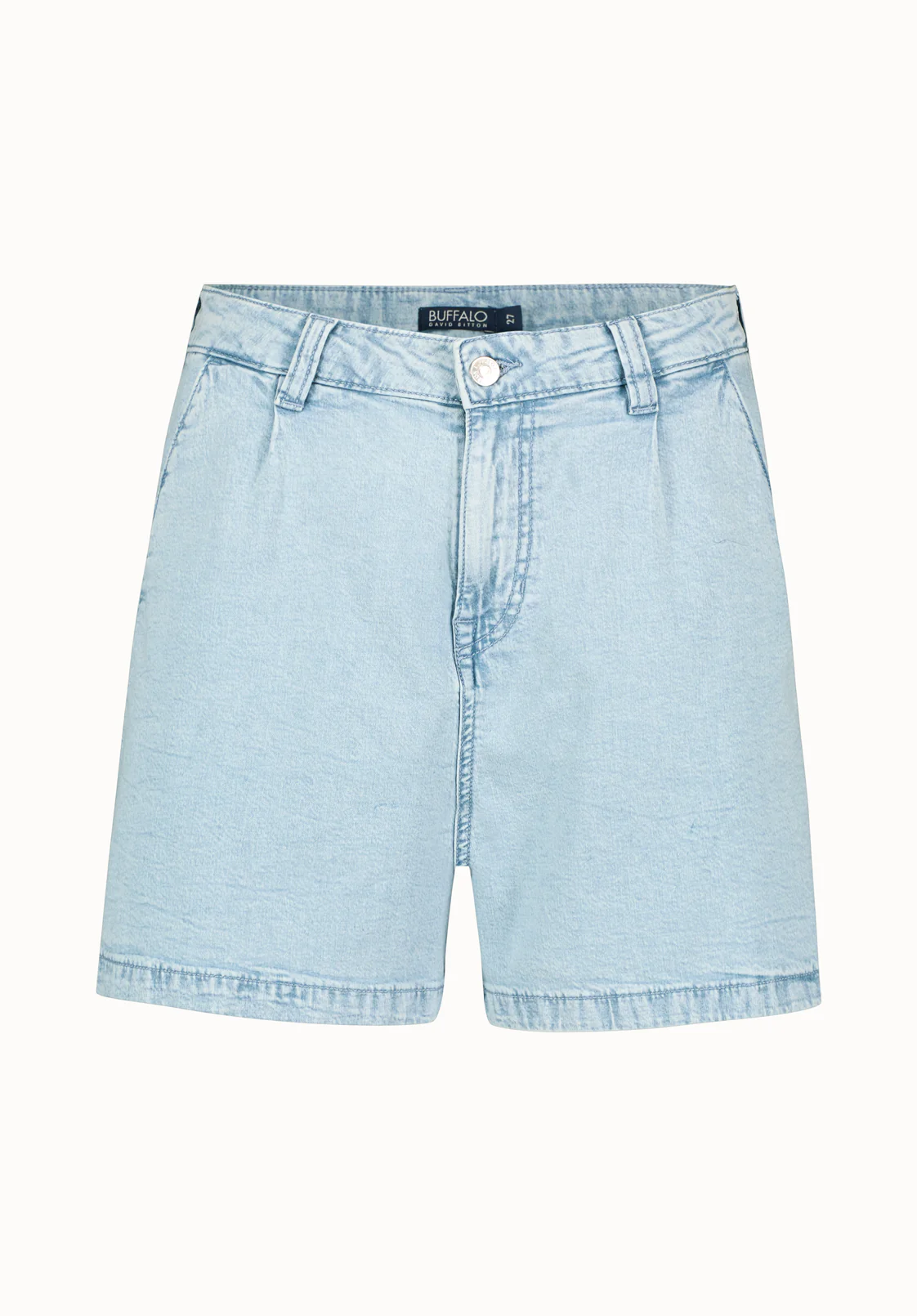 Gaga Women's Casual Denim Shorts, Bleached Blue - BL16073 - Image 5