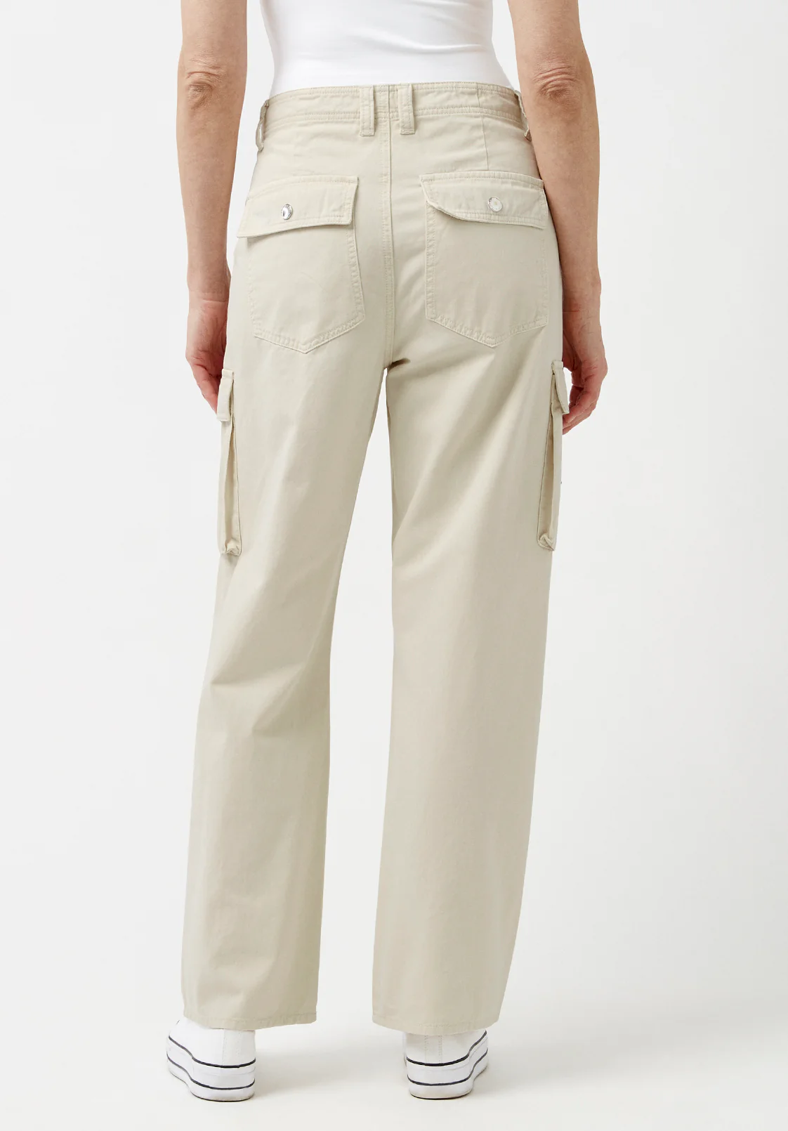 Low Rise Straight Gia Beige Cargo Pants - BL15915 - Image 2
