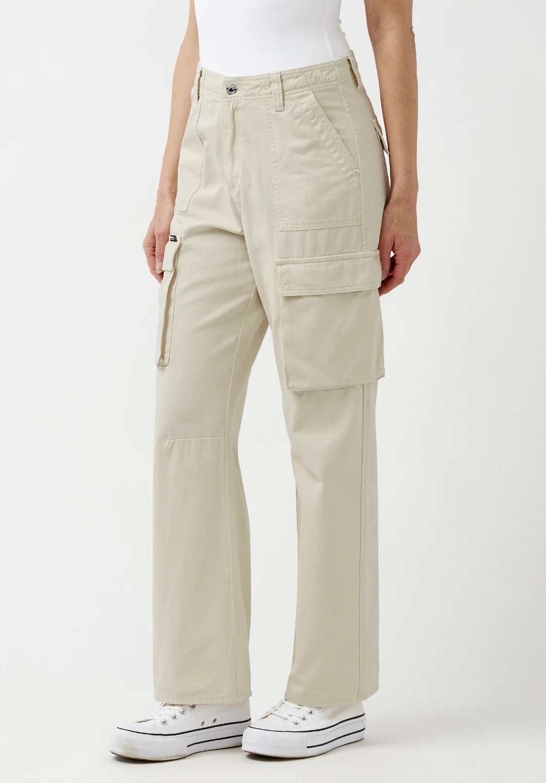 Low Rise Straight Gia Beige Cargo Pants - BL15915 - Image 3