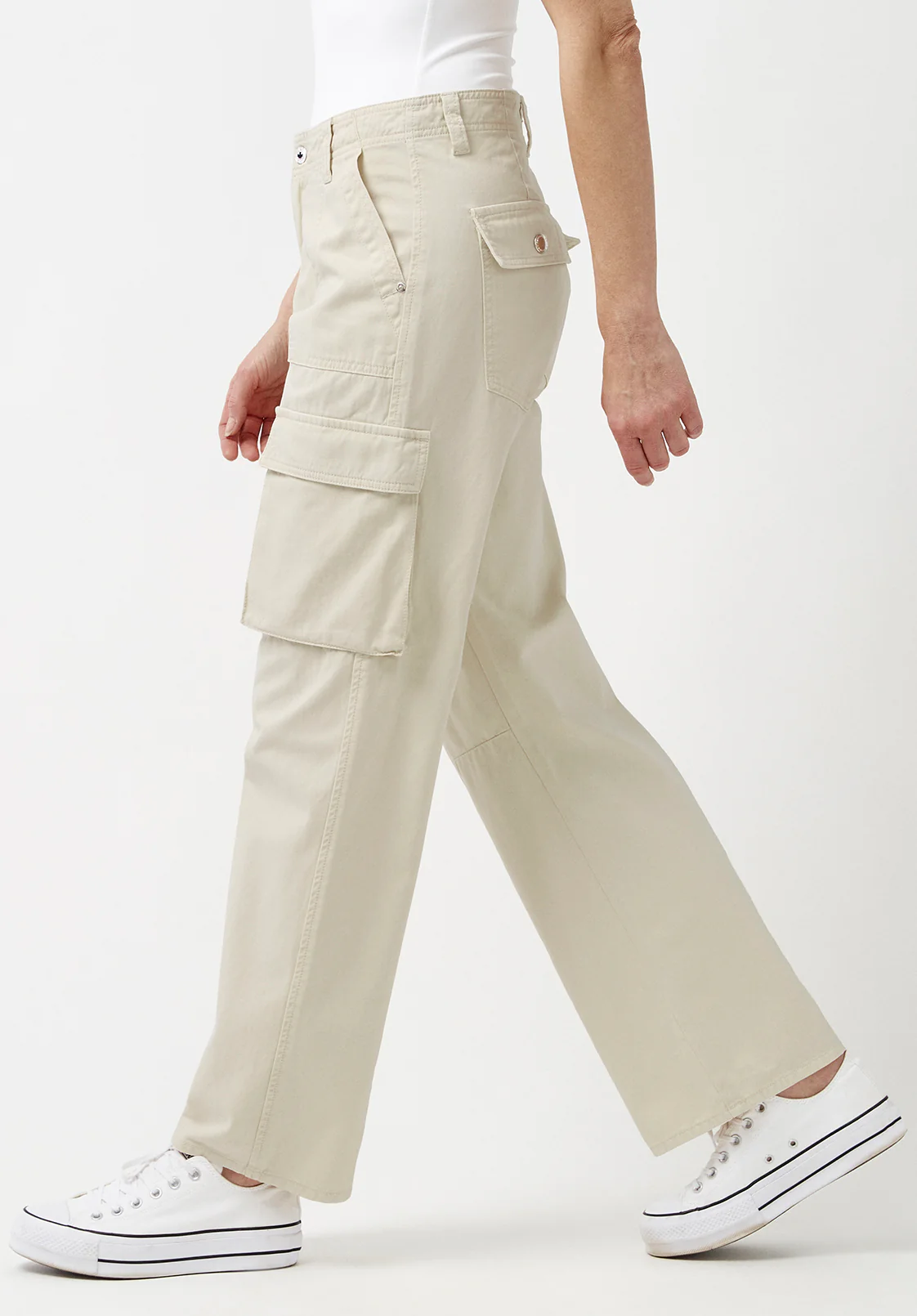 Low Rise Straight Gia Beige Cargo Pants - BL15915 - Image 4