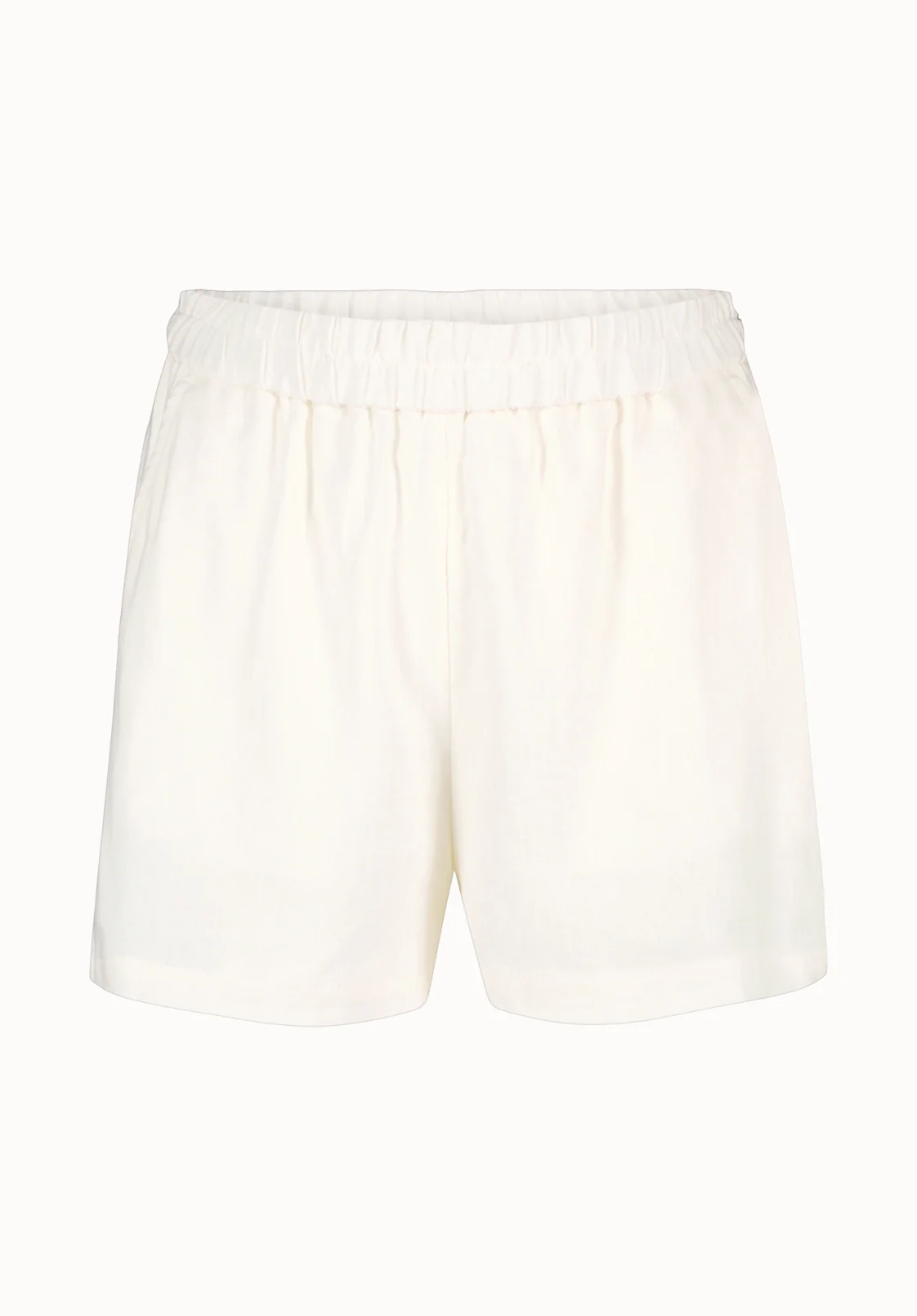 Giustina Women's Linen Blend High-Waisted Shorts, Off-White - WB0015P - Image 5