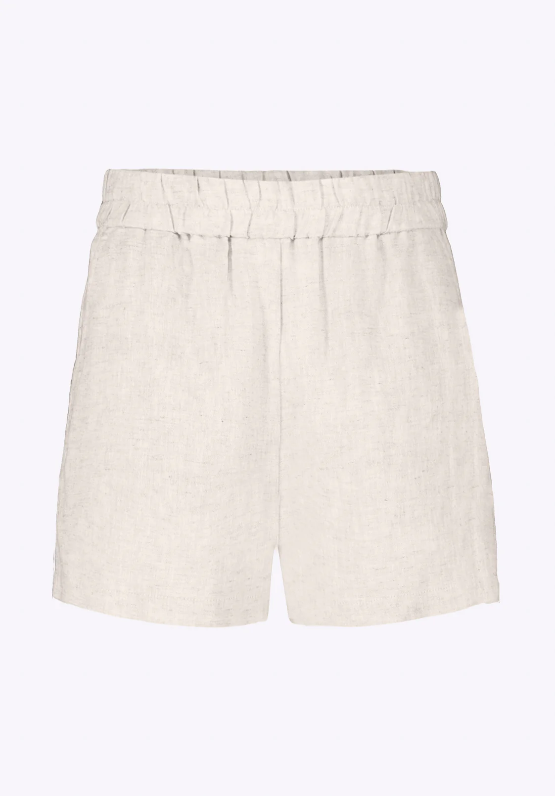 Giustina Women's Linen Blend High-Waisted Shorts, Beige - WB0023P - Image 5