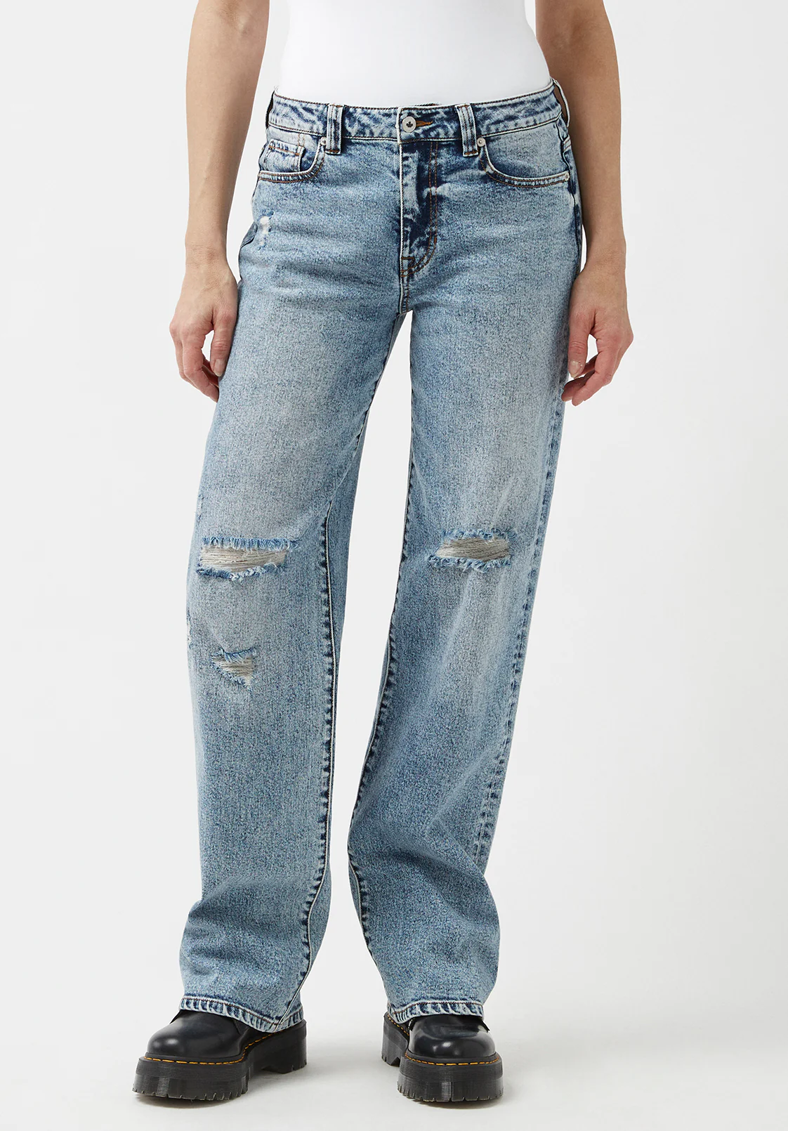 Low & Loose Gwen Women's Jeans in Sanded Blue - BL15873 - Image 5