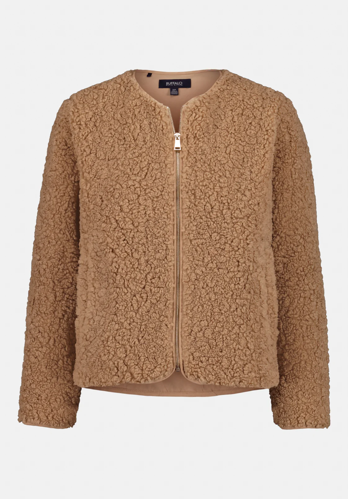 Gwynne Women's Plush Faux-Shearling Teddy Zip Jacket, Biscotti - JK0058 - Image 5