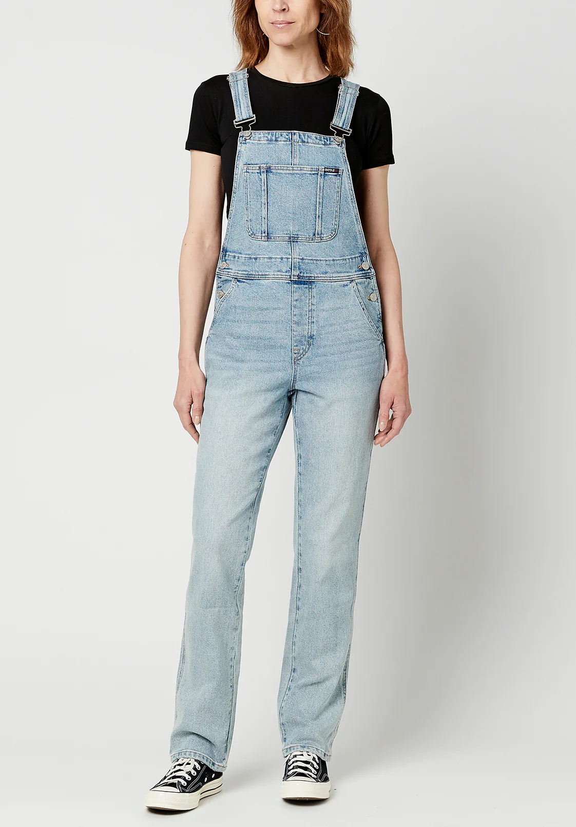 Straight Leg Hailey Women's Overalls in Light Blue - BL15838 - Image 5