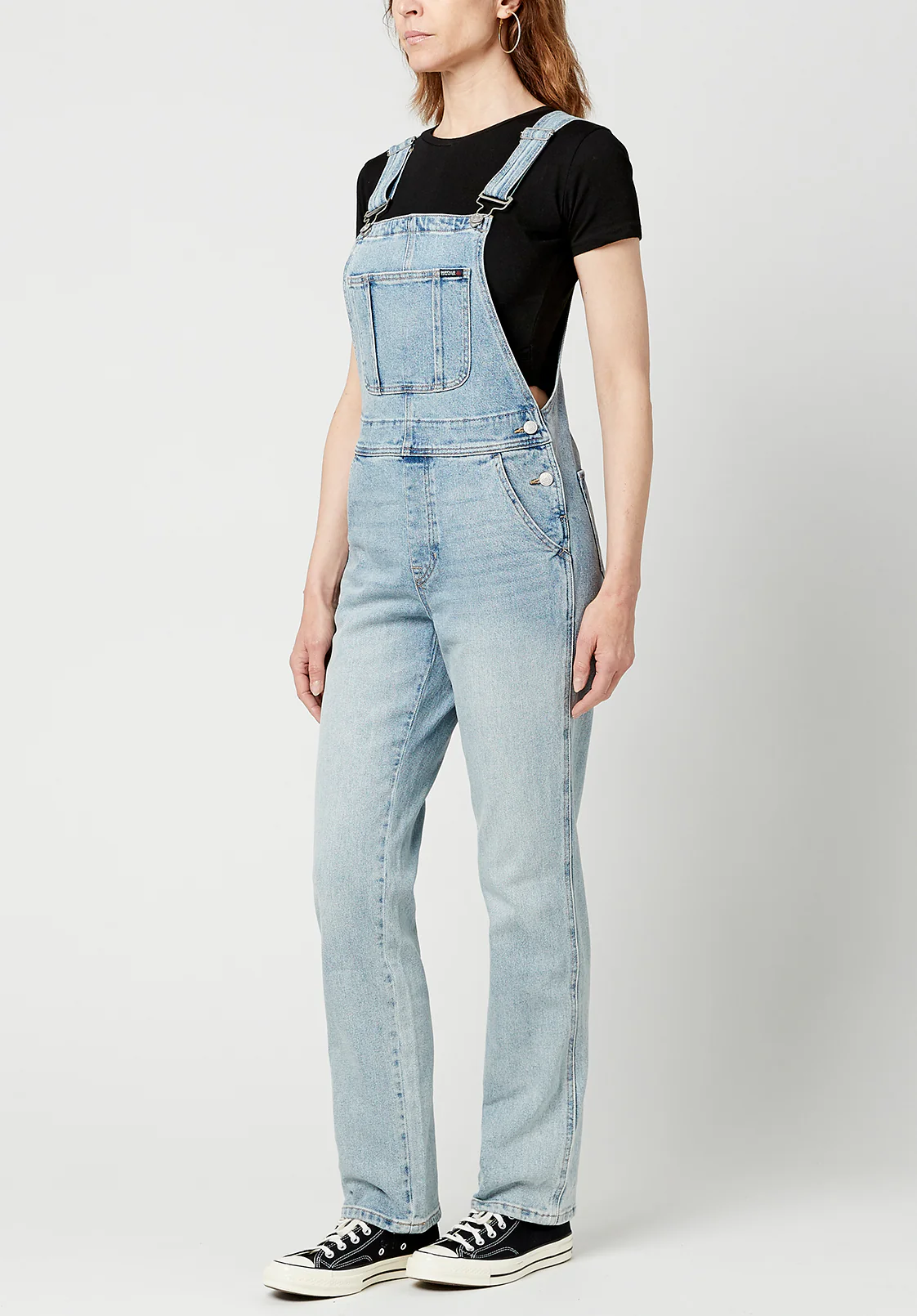 Straight Leg Hailey Women's Overalls in Light Blue - BL15838 - Image 6