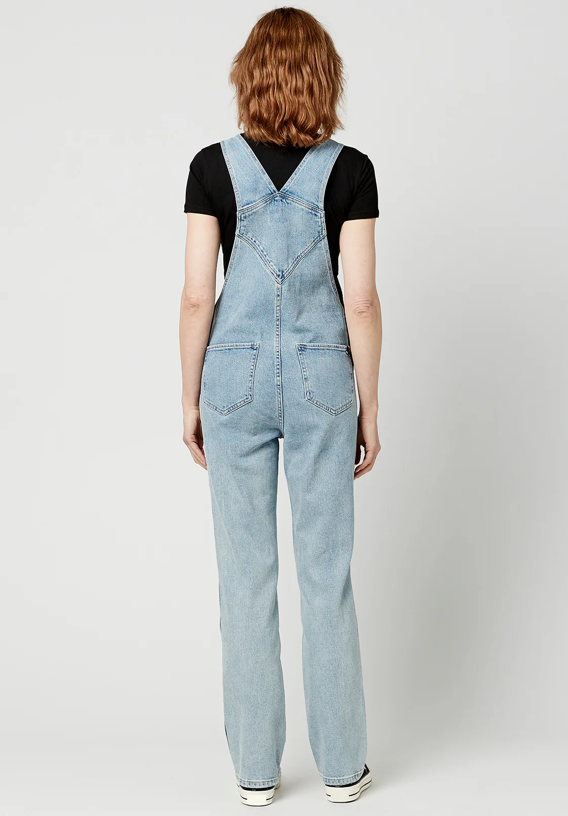 Straight Leg Hailey Women's Overalls in Light Blue - BL15838 - Image 7