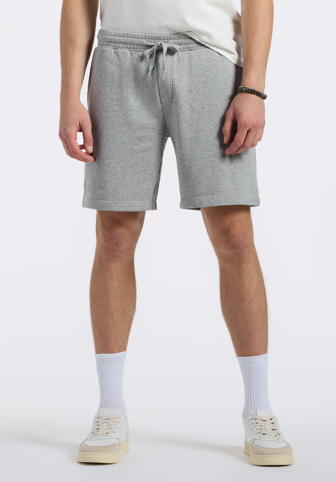 Hilston Men's Fleece Relaxed Shorts, Heather Grey - BM24536 - Image 4