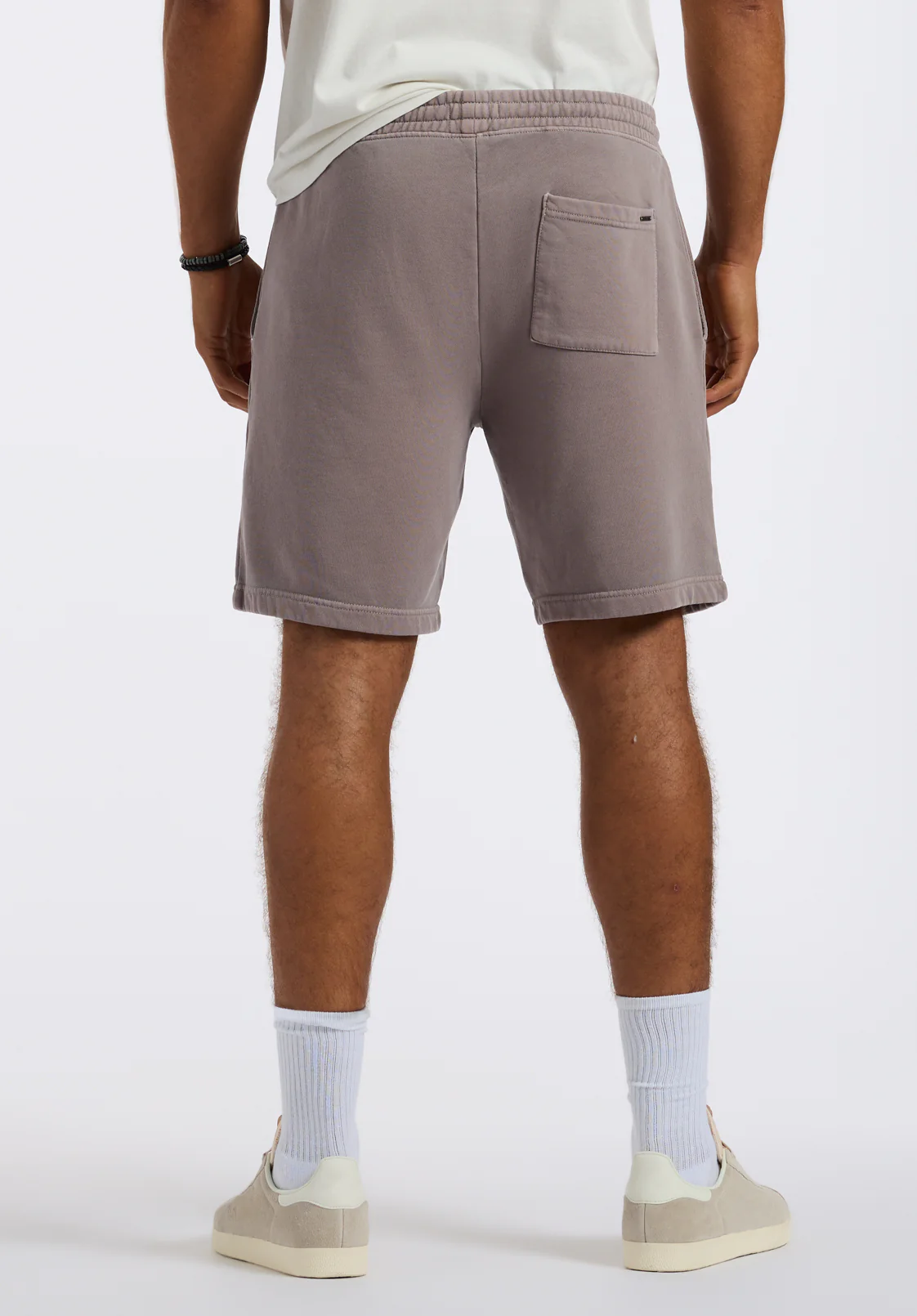 Hilston Men's Fleece Relaxed Shorts, Driftwood Brown - BM24536 - Image 4