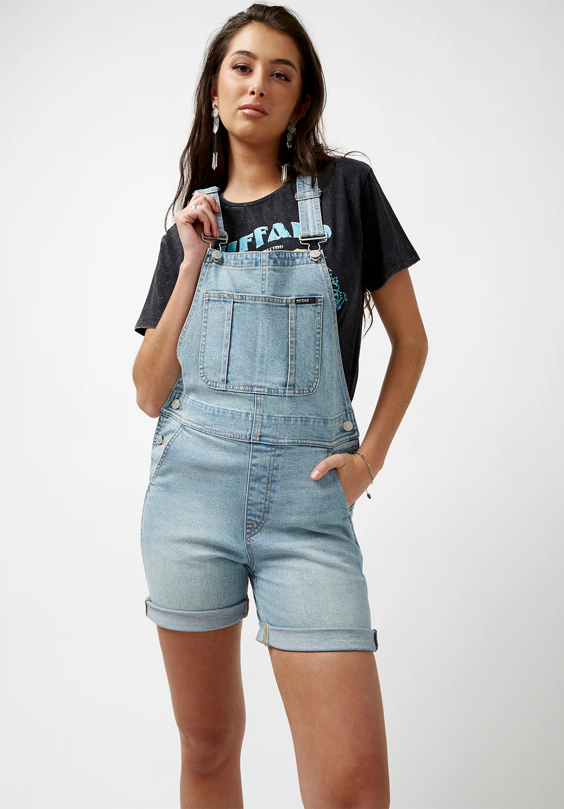 Holly Women's Vintage Overalls Shorts - BL15881 - Image 6