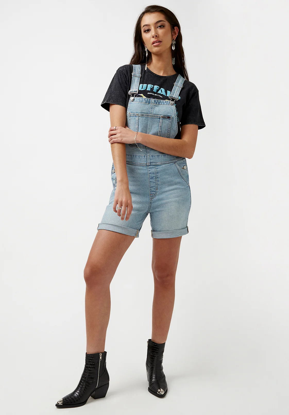 Holly Women's Vintage Overalls Shorts - BL15881 - Image 7