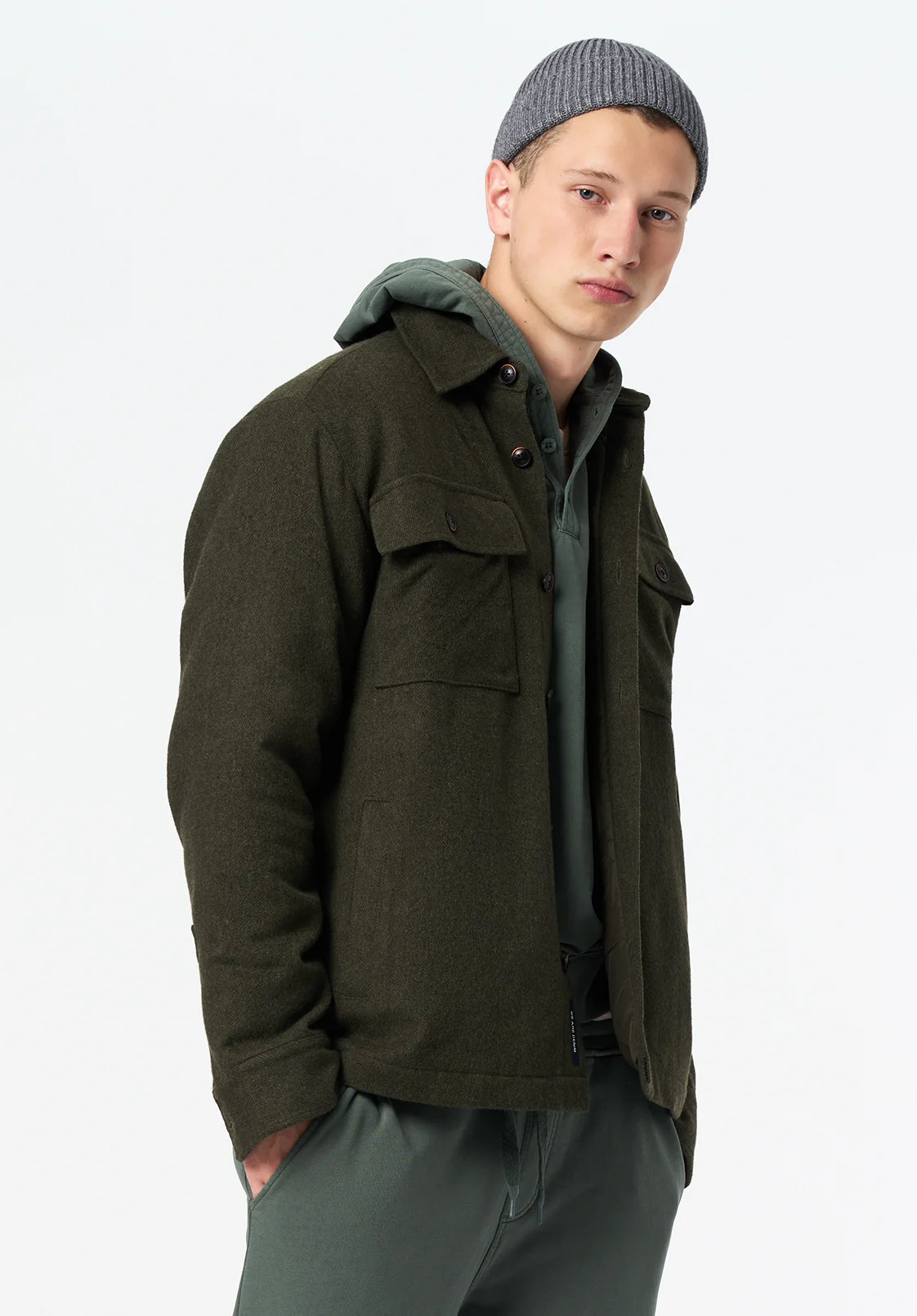 Jace Men's Shacket, Fern - BM24719 - Image 3