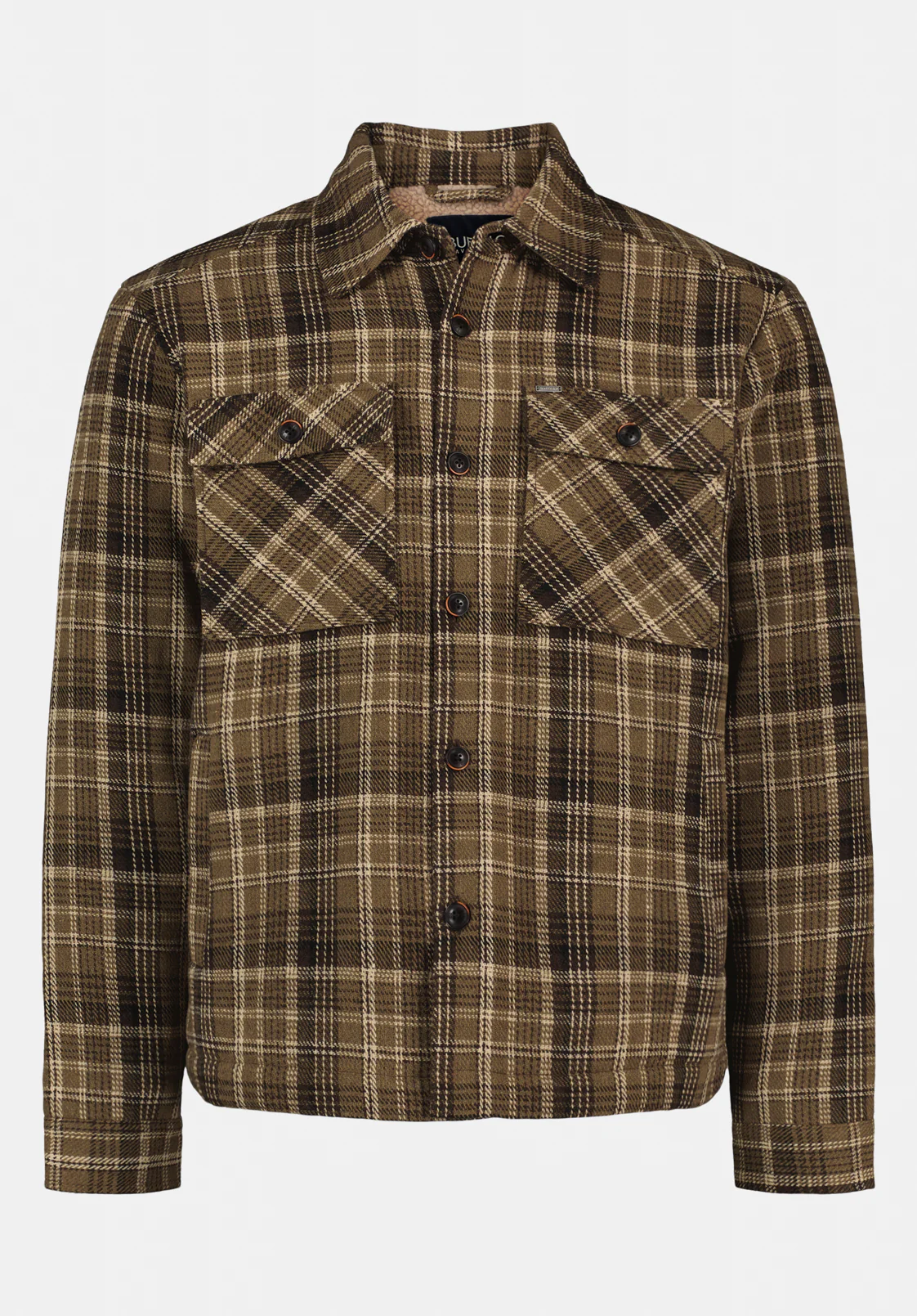 Jaceko Men's Sherpa-Lined Plaid Shirt Jacket, Fern - BM24745 - Image 5