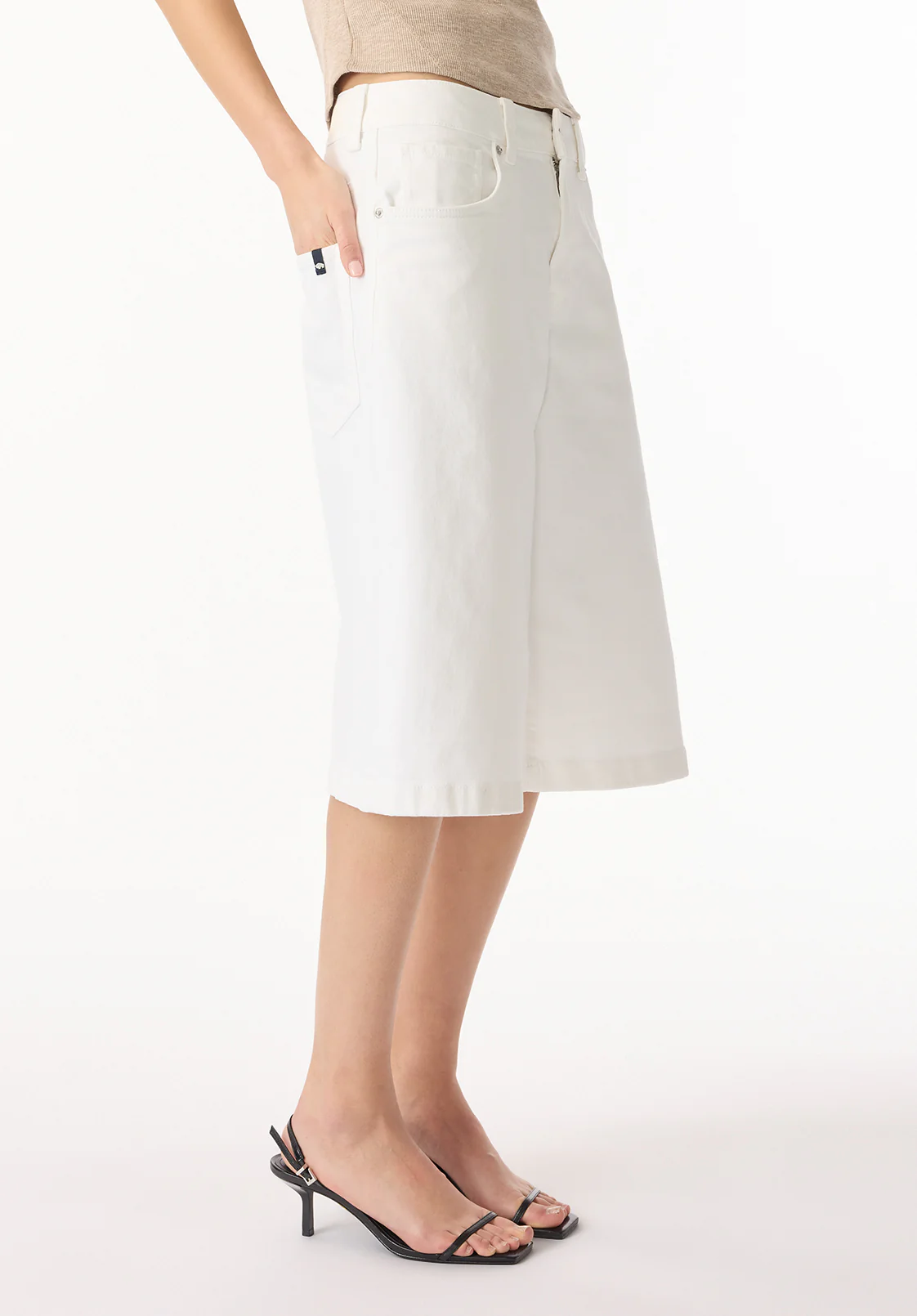 Jackie Women's Jorts, White - BL16074 - Image 3