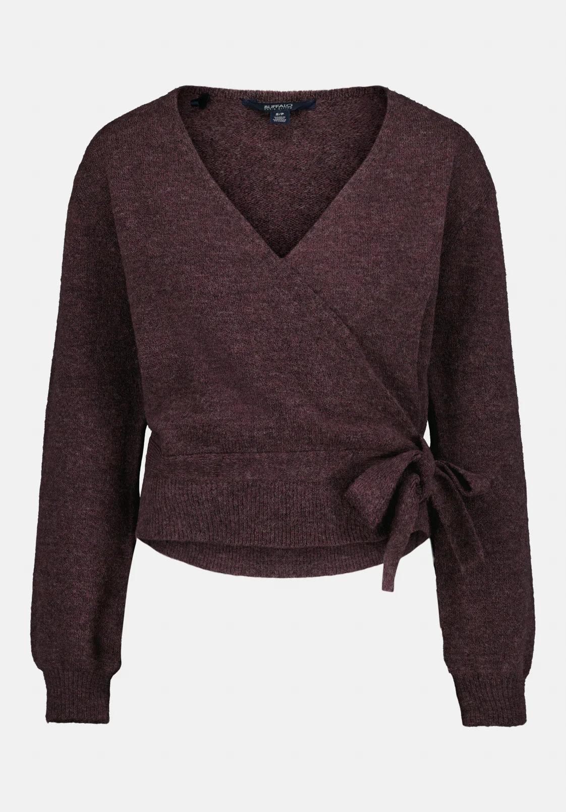 Jadis Women's Textured Knit Wrap Sweater with Side Tie, Fig - SW0099 - Image 5