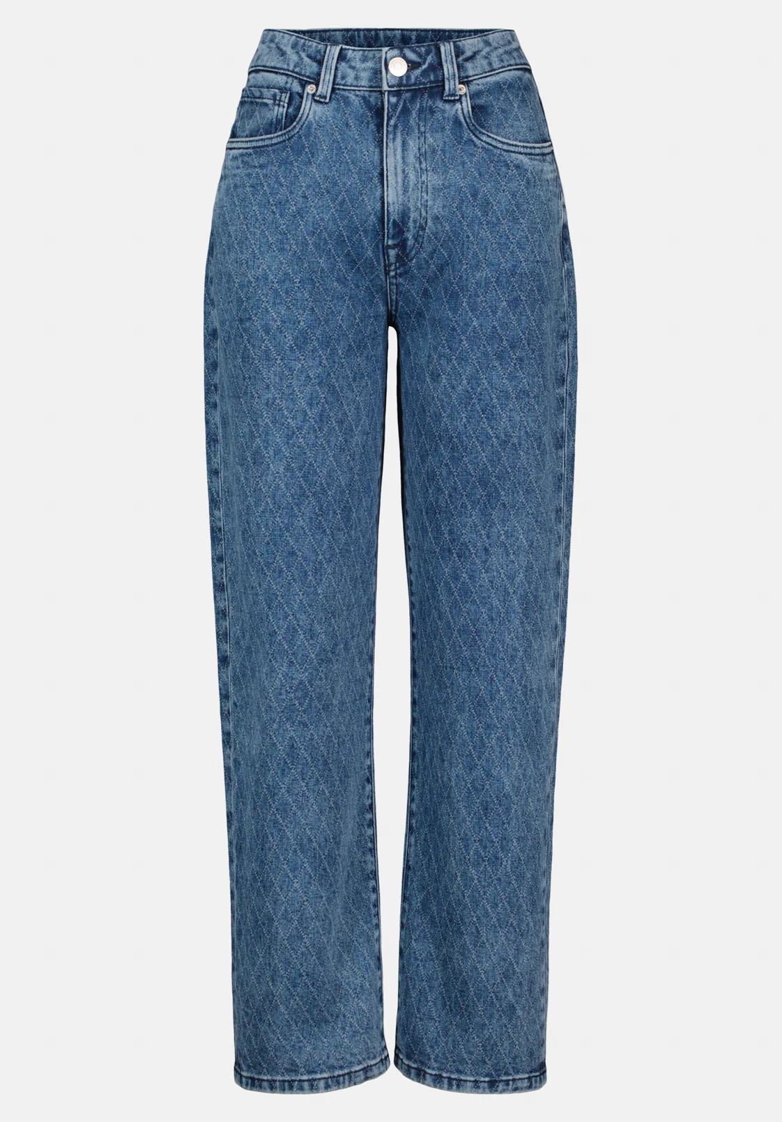 Super High Rise Loose Straight Jane Women's Jeans, Sanded and Contrasted - BL16117 - Image 5