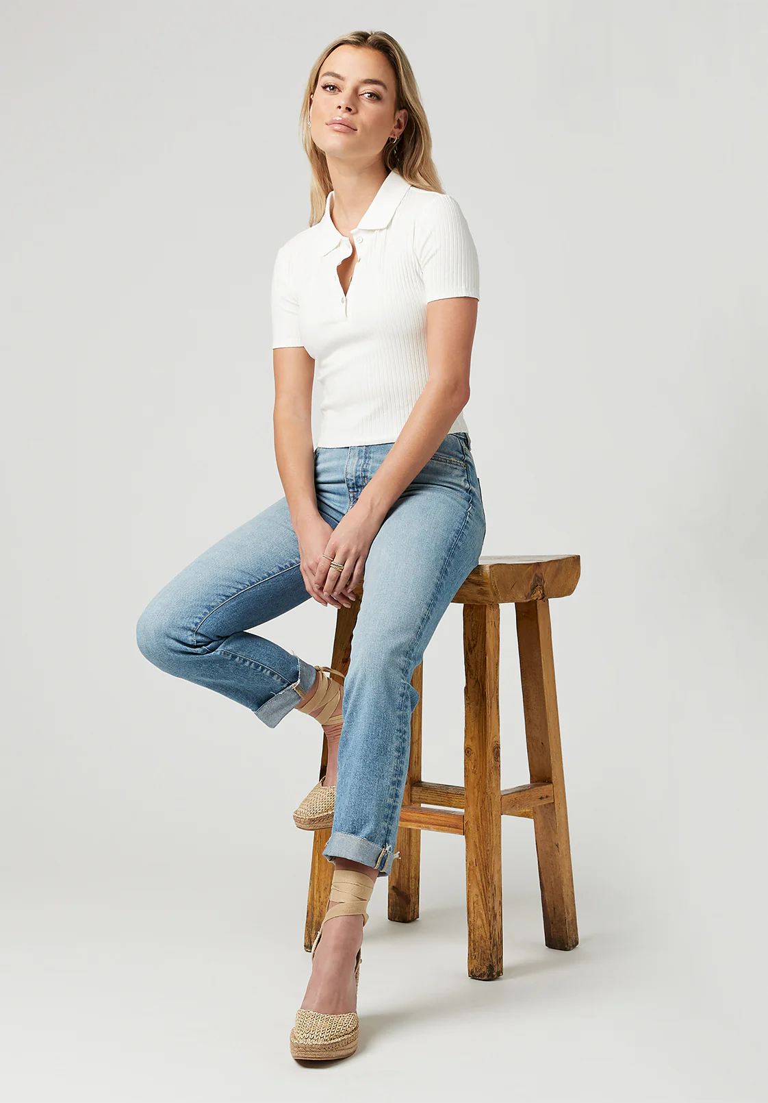 High Rise Straight Jayden Women's Jeans, Vintage Wash - BL15792 - Image 5