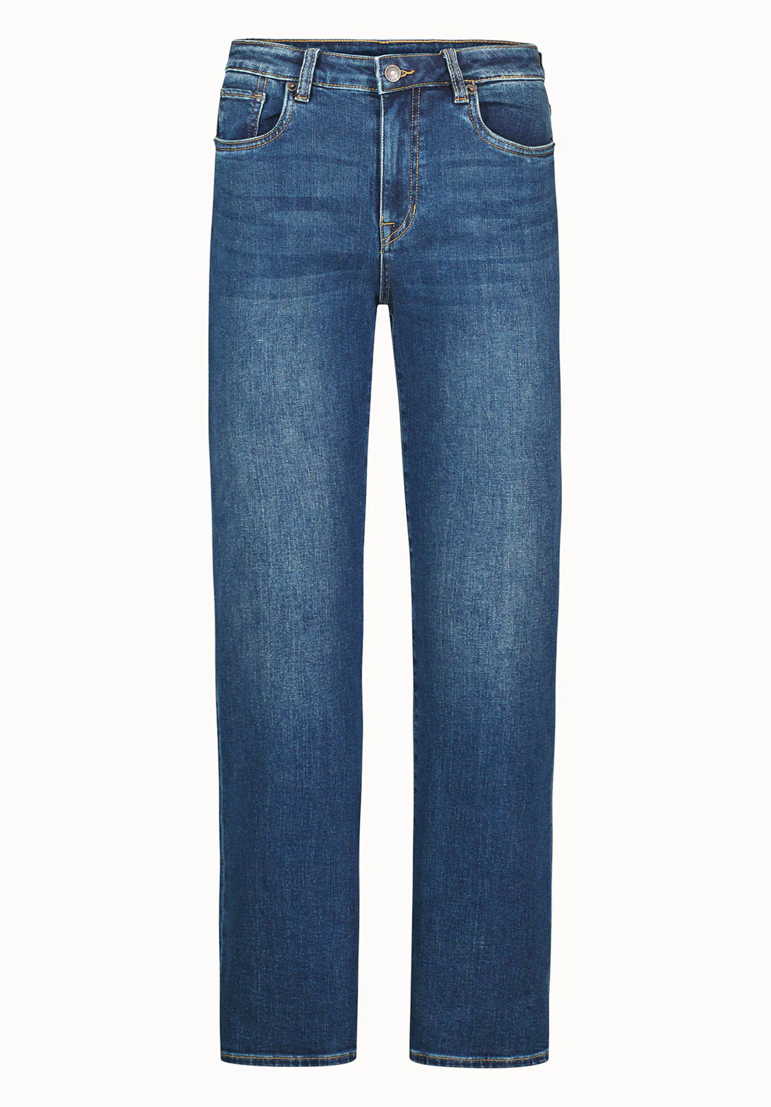 High Rise Straight Jayden Women's Jeans, Indigo Contrast - BL16062 - Image 5