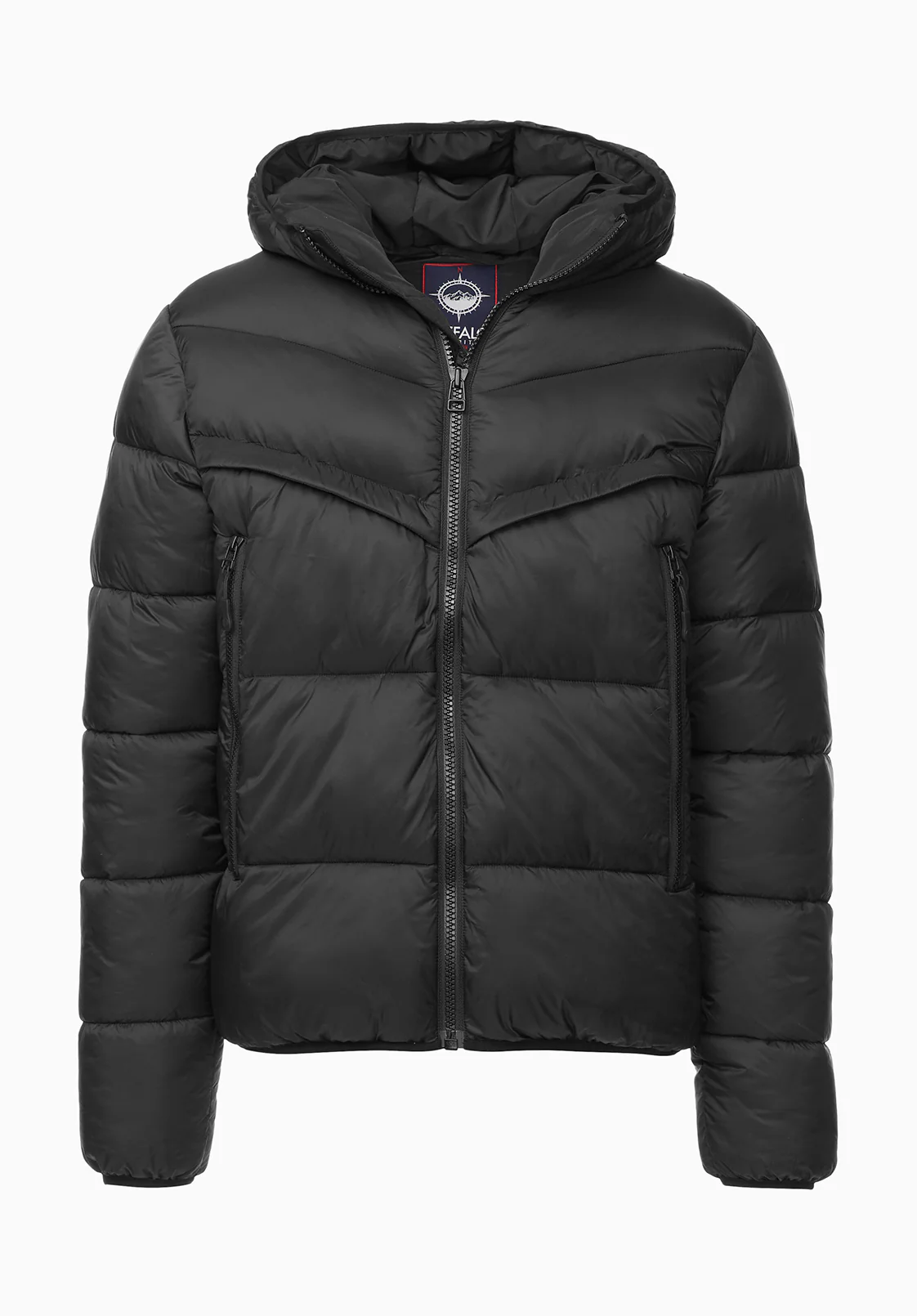 Jerome Black Men's Hooded Puffer Jacket - OBMEF006 - Image 5