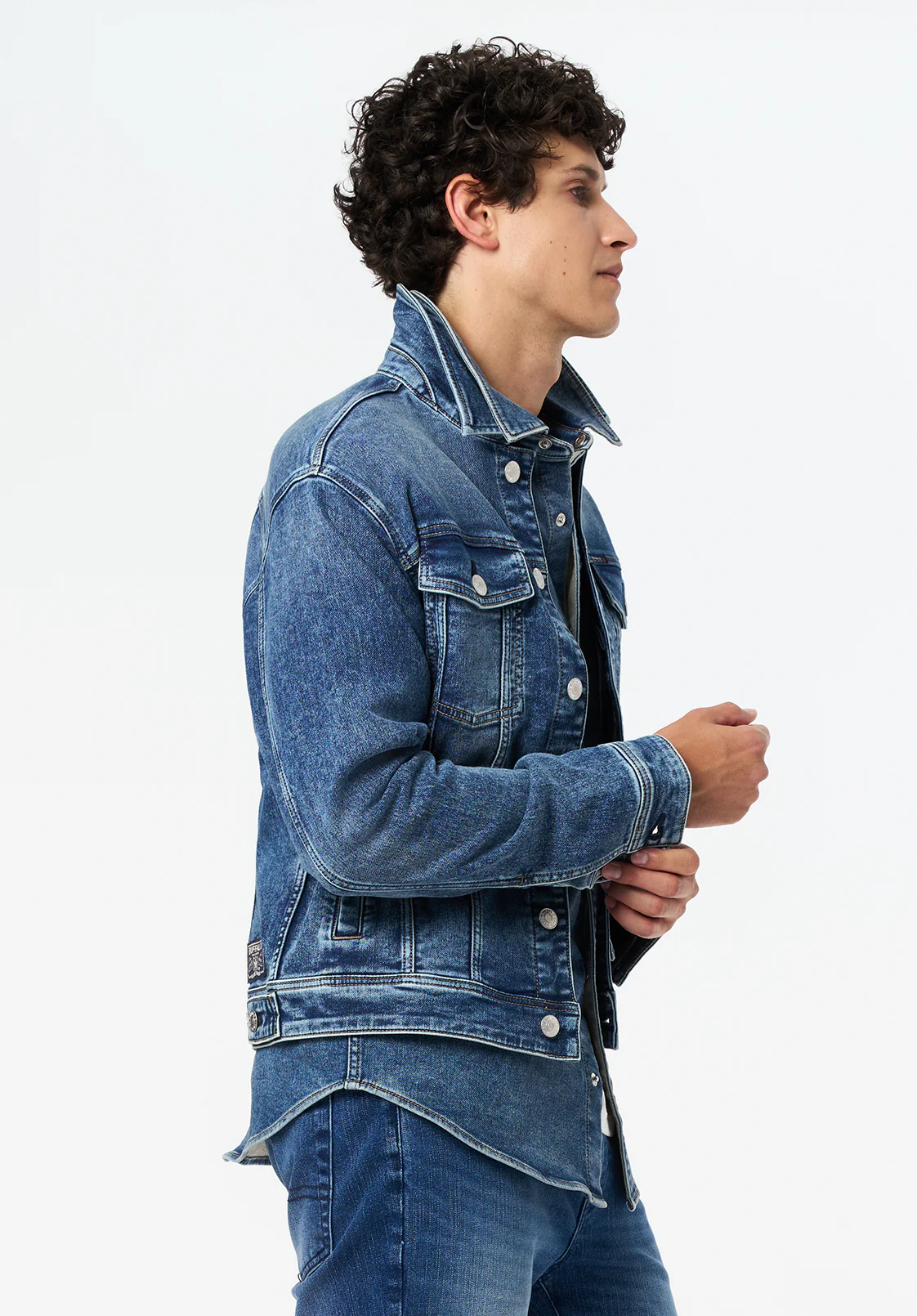 Joe Men's Denim Jacket, Sanded and Vintage Blue - BM26069 - Image 3