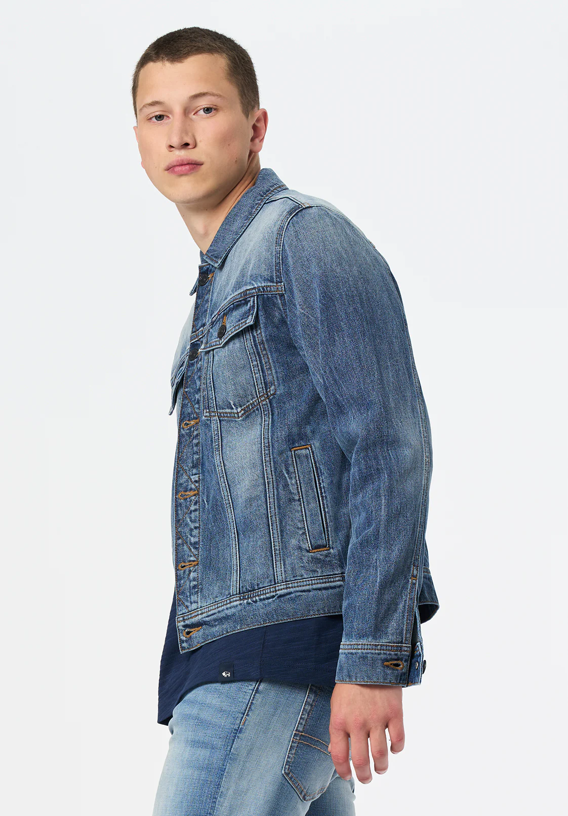 Joe Men's Denim Jacket, Veined and Sanded - BM26109 - Image 3