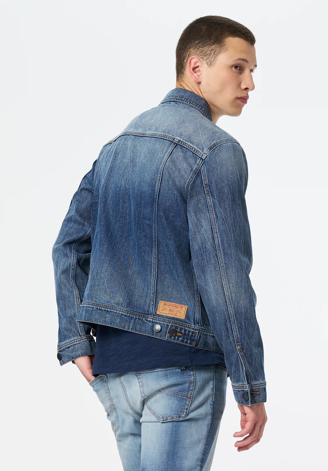 Joe Men's Denim Jacket, Veined and Sanded - BM26109 - Image 4