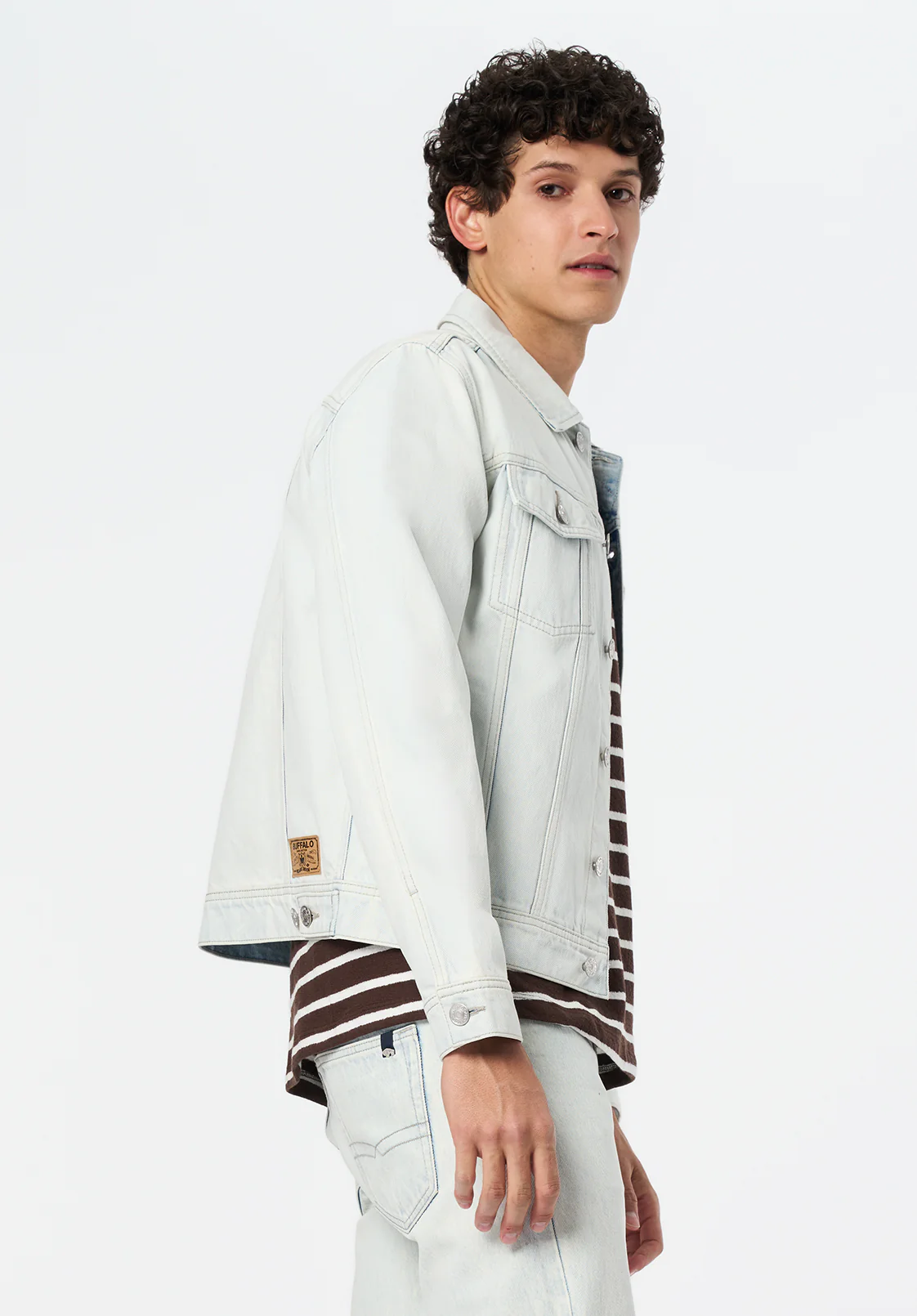 Joe Men's Denim Jacket, Bleached and Contrasted - BM26126 - Image 3
