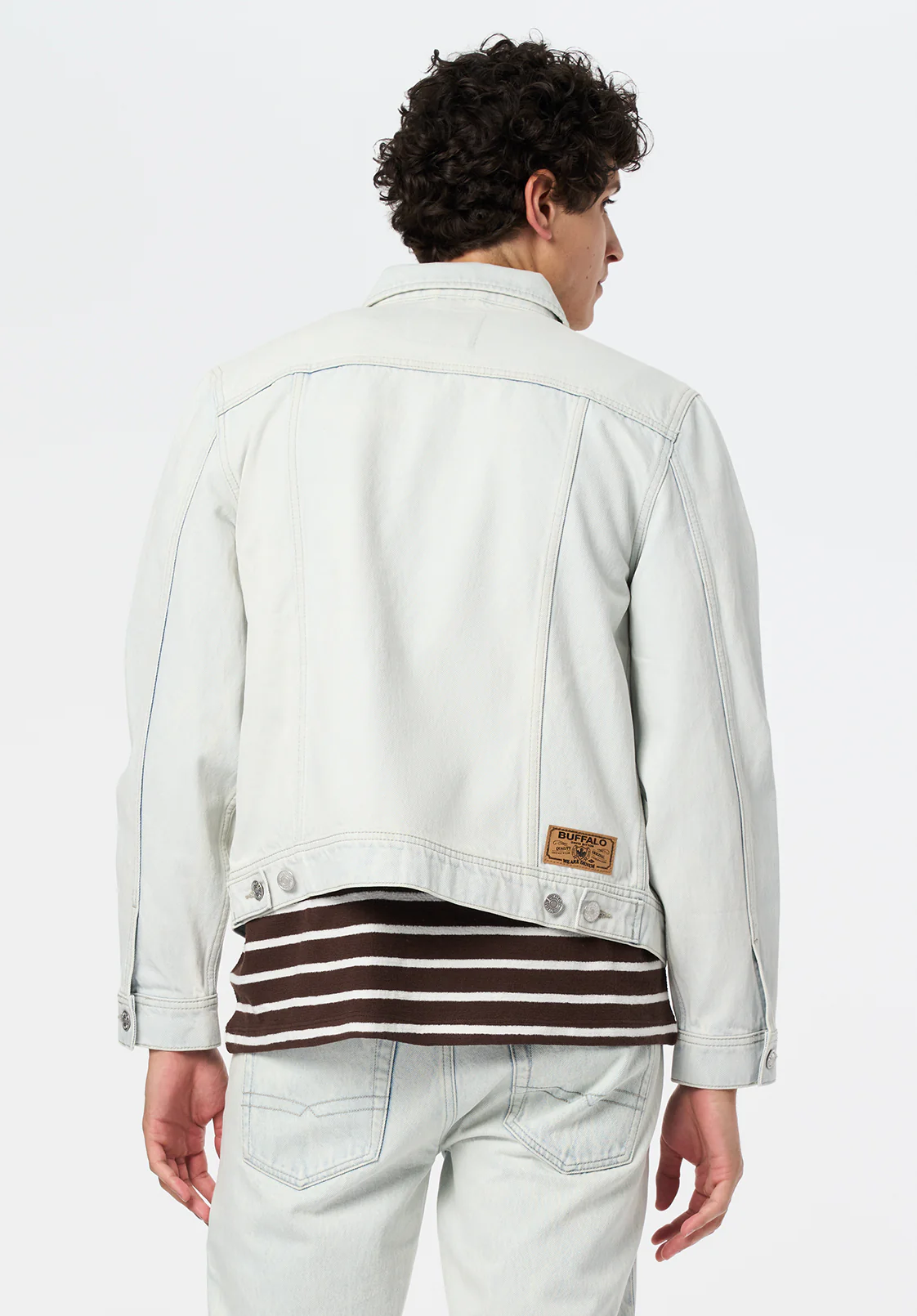 Joe Men's Denim Jacket, Bleached and Contrasted - BM26126 - Image 4