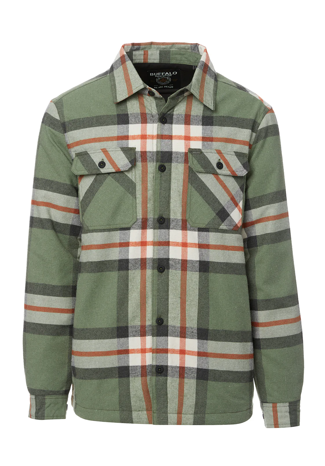Jomon Men’s Shacket in Green Grey Plaid - BM24103 - Image 9