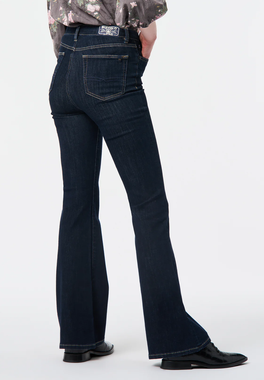 High Rise Flare Joplin Women's Jeans, Indigo - BL16053 - Image 3