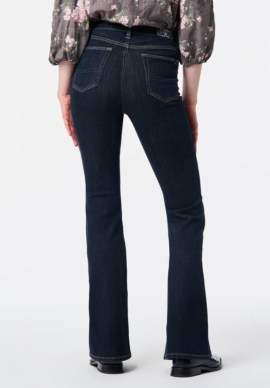 High Rise Flare Joplin Women's Jeans, Indigo - BL16053 - Image 4