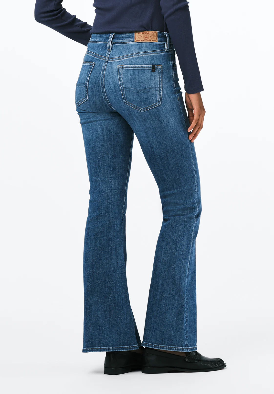 High Rise Flare Joplin Women's Jeans, Vintage Blue - BL16091 - Image 4