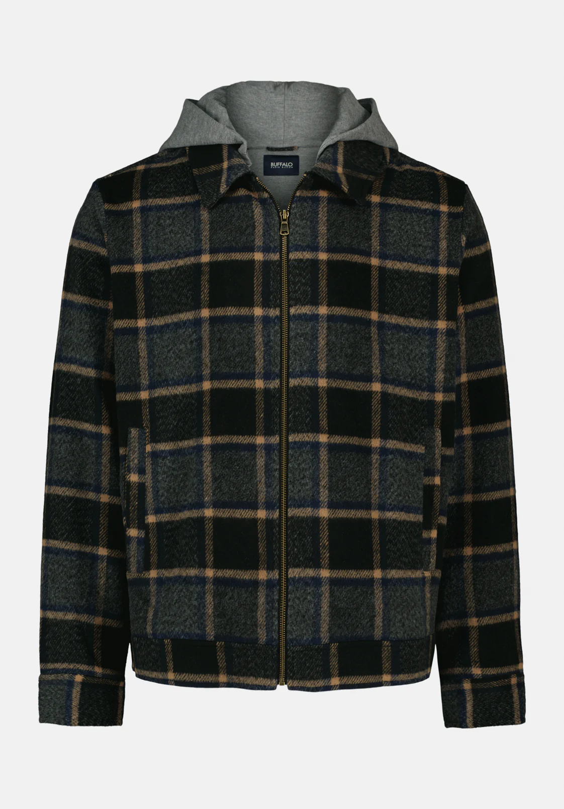 Jude Men's Boxy Plaid Jacket, Charcoal - BM24701 - Image 5