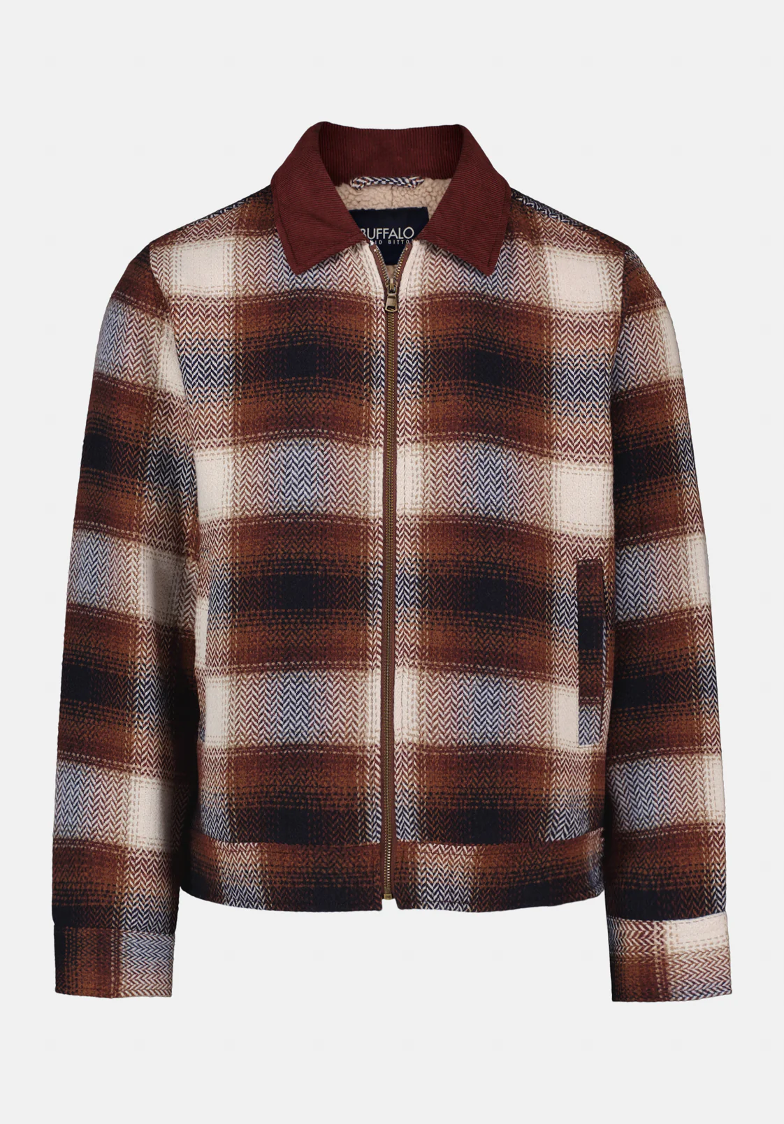 Julio Men's Boxy Plaid Jacket, Tan - BM24702 - Image 4