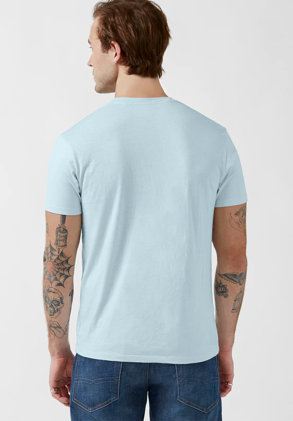 Kaddy Men’s Short-Sleeve Top in Sky Blue - BM23991 - Image 3