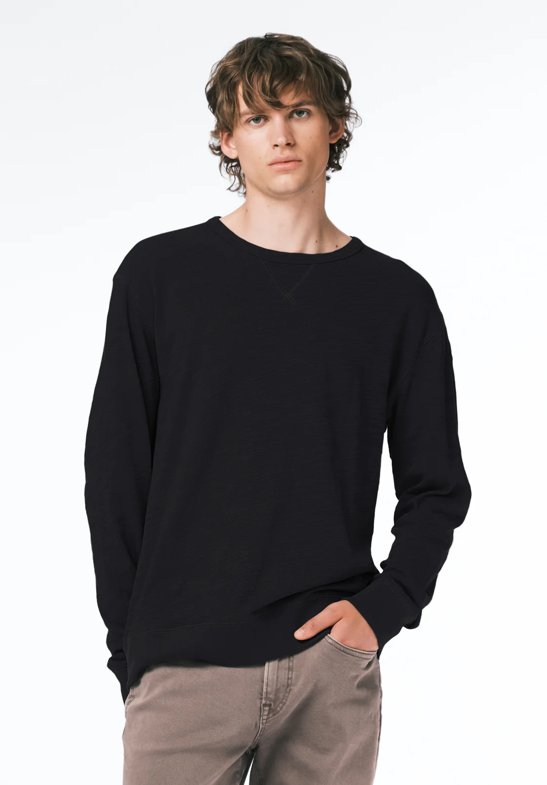 Kalder Men's Long-Sleeve Relaxed Top, Black - BM24740 - Image 3