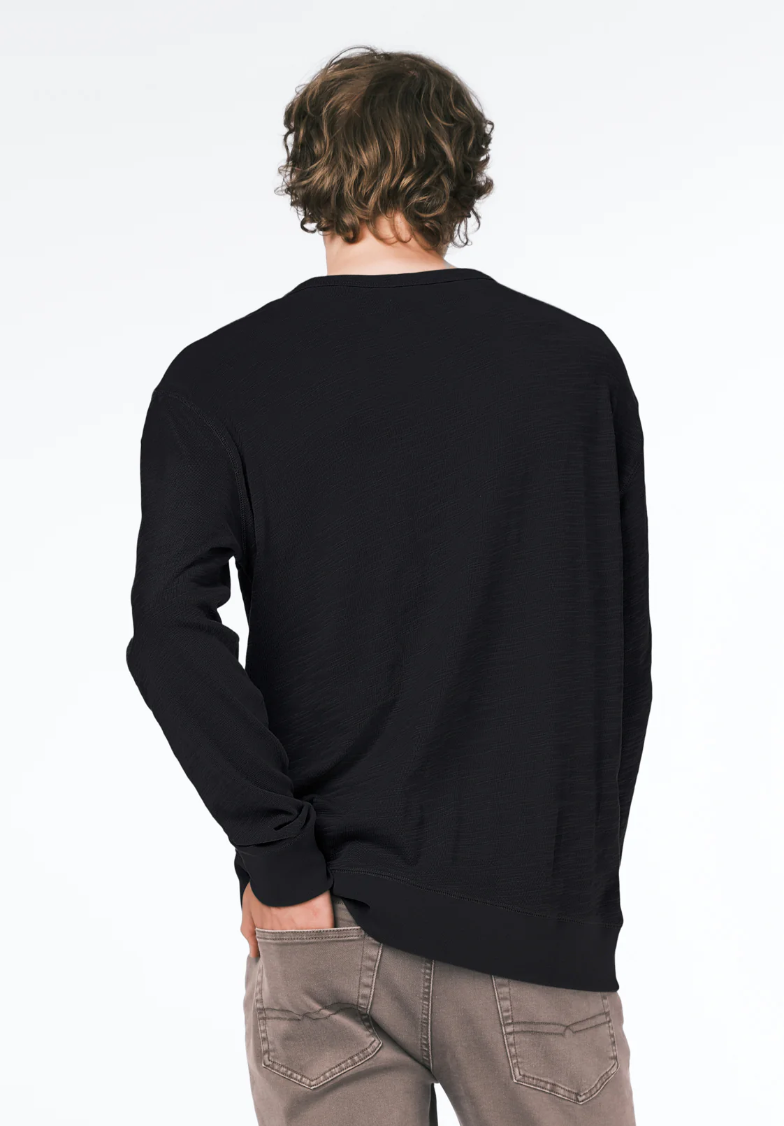 Kalder Men's Long-Sleeve Relaxed Top, Black - BM24740 - Image 4