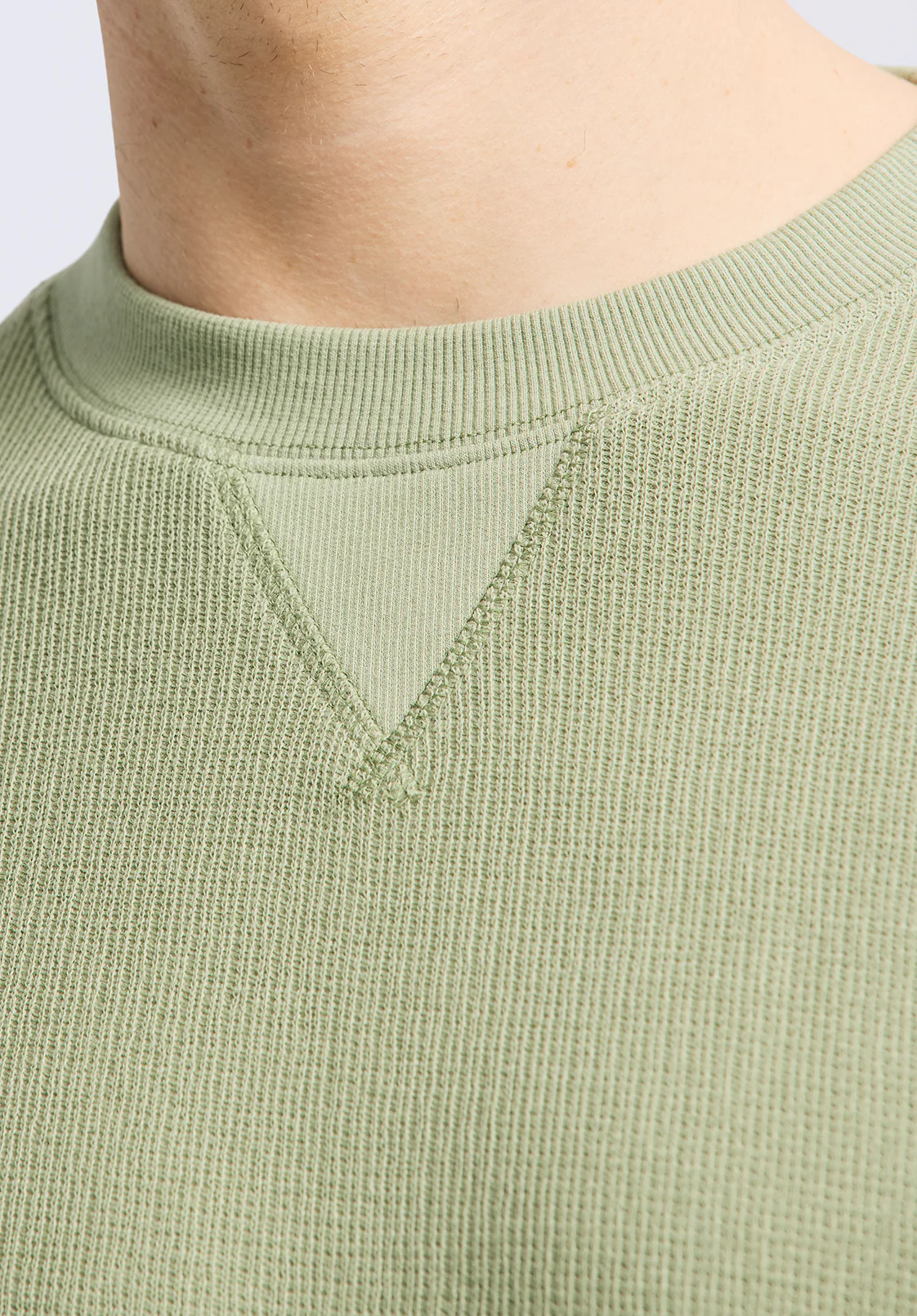 Kaleb Men's Long-Sleeve Crewneck Top, Hedge Green - BM24624 - Image 5