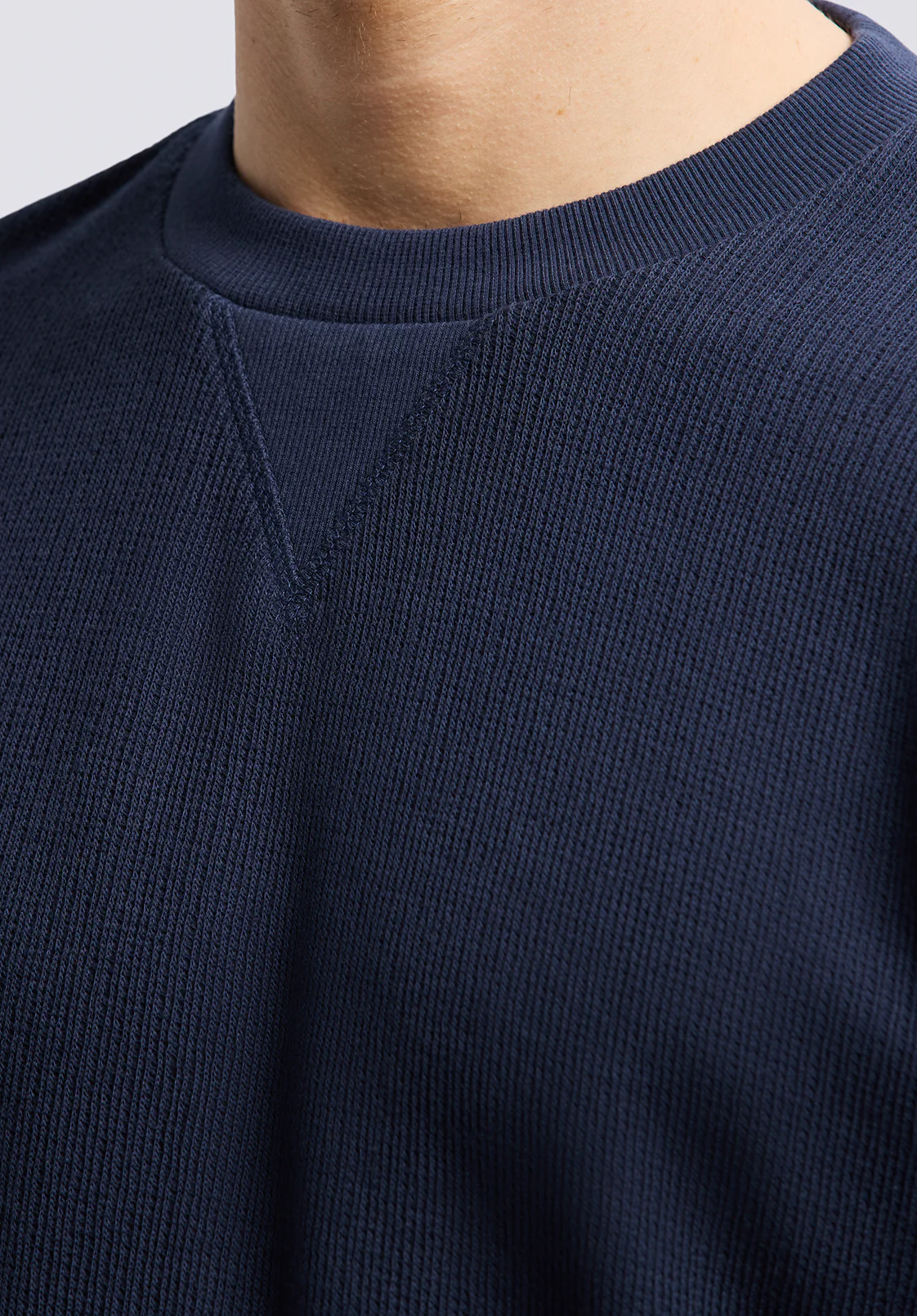 Kaleb Men's Long-Sleeve Crewneck Top, Midnight Blue - BM24624 - Image 5