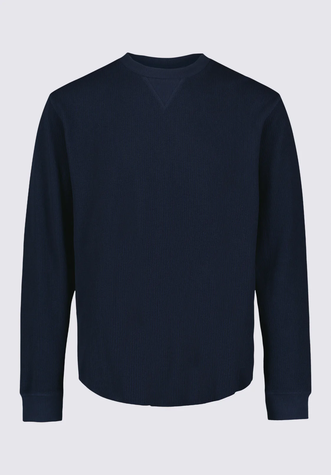 Kaleb Men's Long-Sleeve Crewneck Top, Midnight Blue - BM24624 - Image 6
