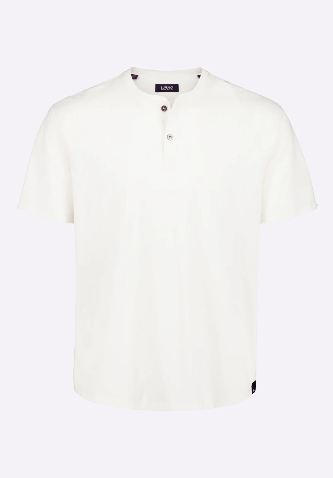 Kamel Men's Short-Sleeve Jersey Henley Top, Milk - BM24602 - Image 4
