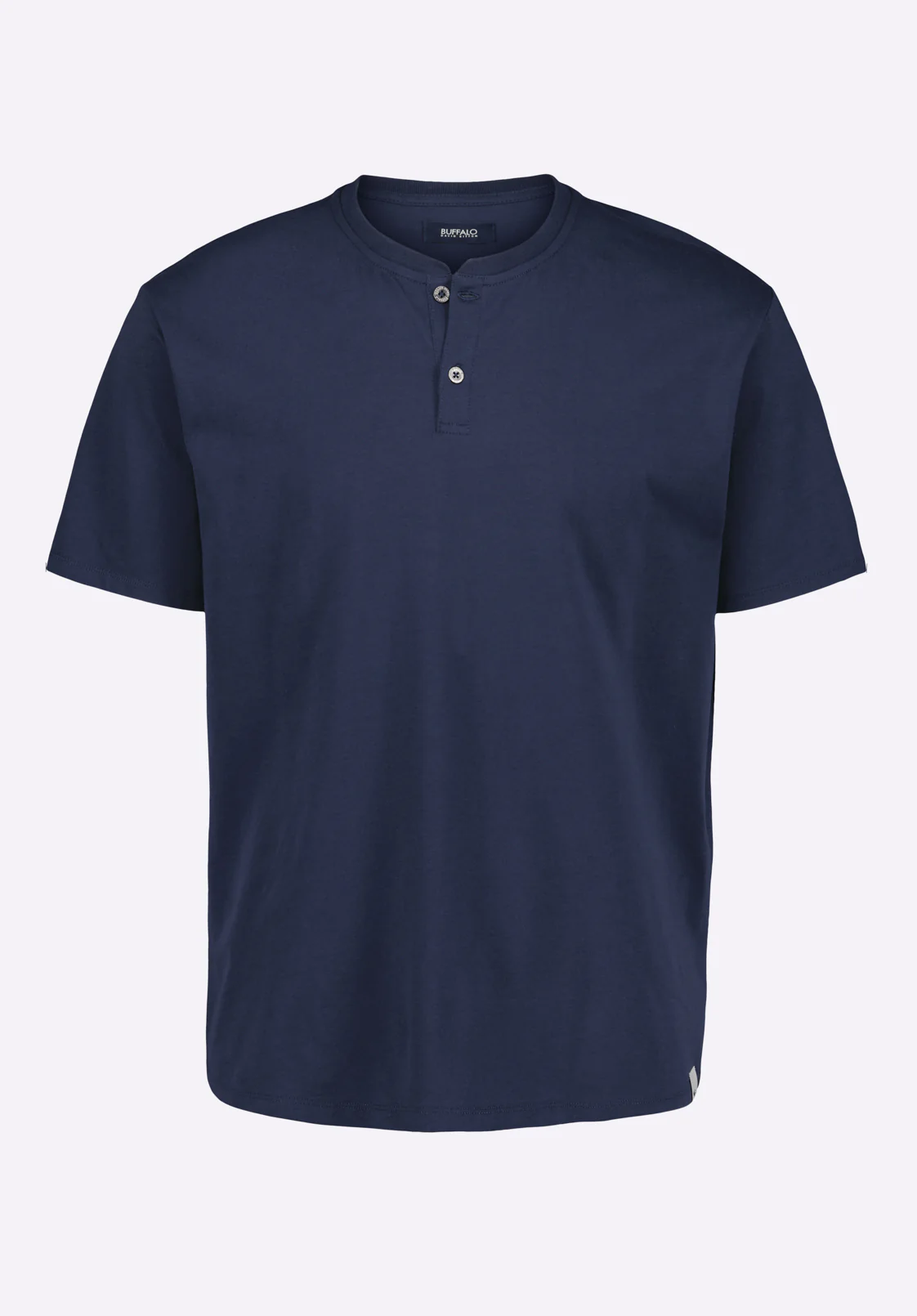 Kamel Men's Short-Sleeve Jersey Henley Top, Midnight Blue - BM24602 - Image 5