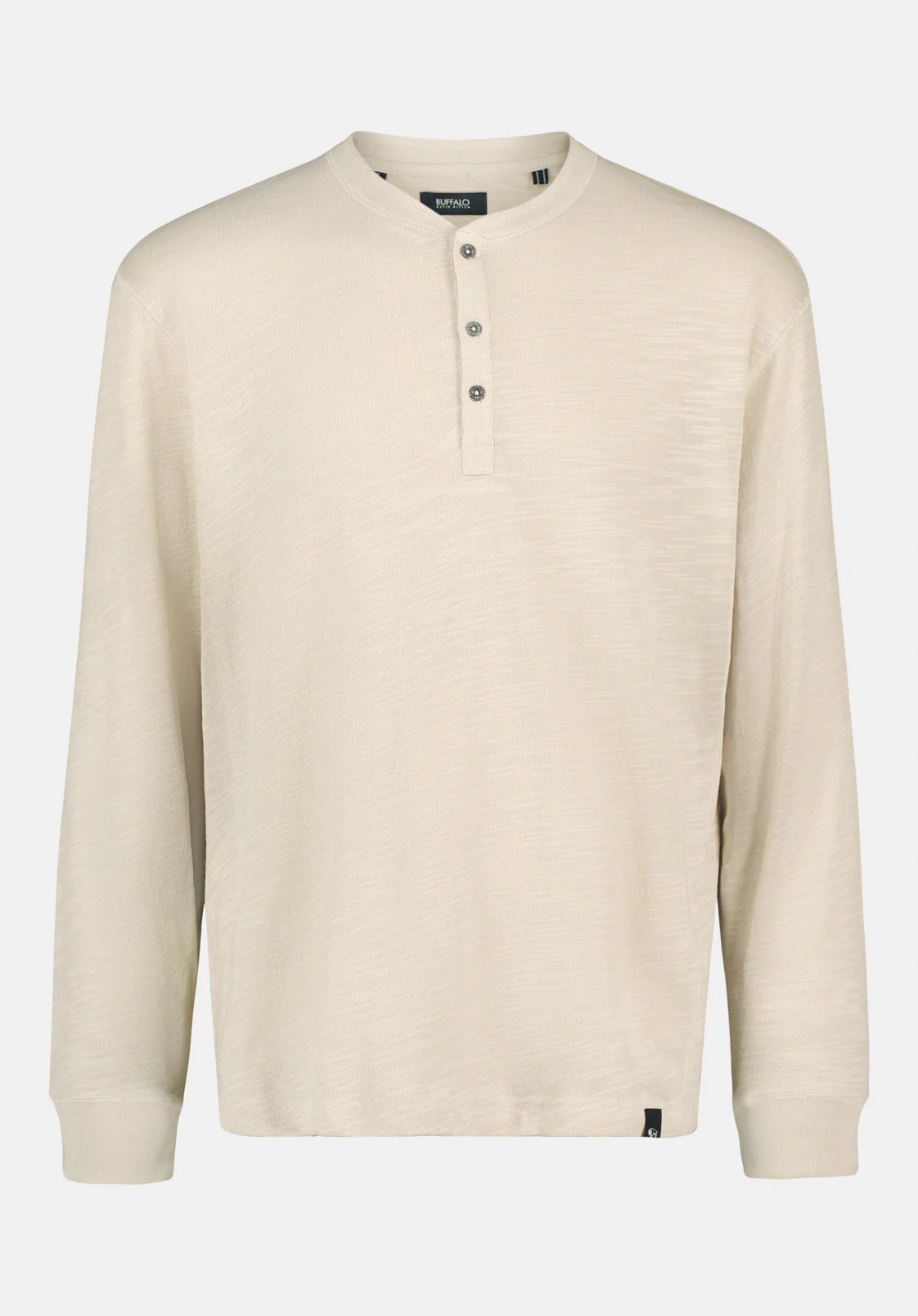 Kandid Men's Long-Sleeve Relaxed Henley Top, Peyote - BM24660 - Image 5