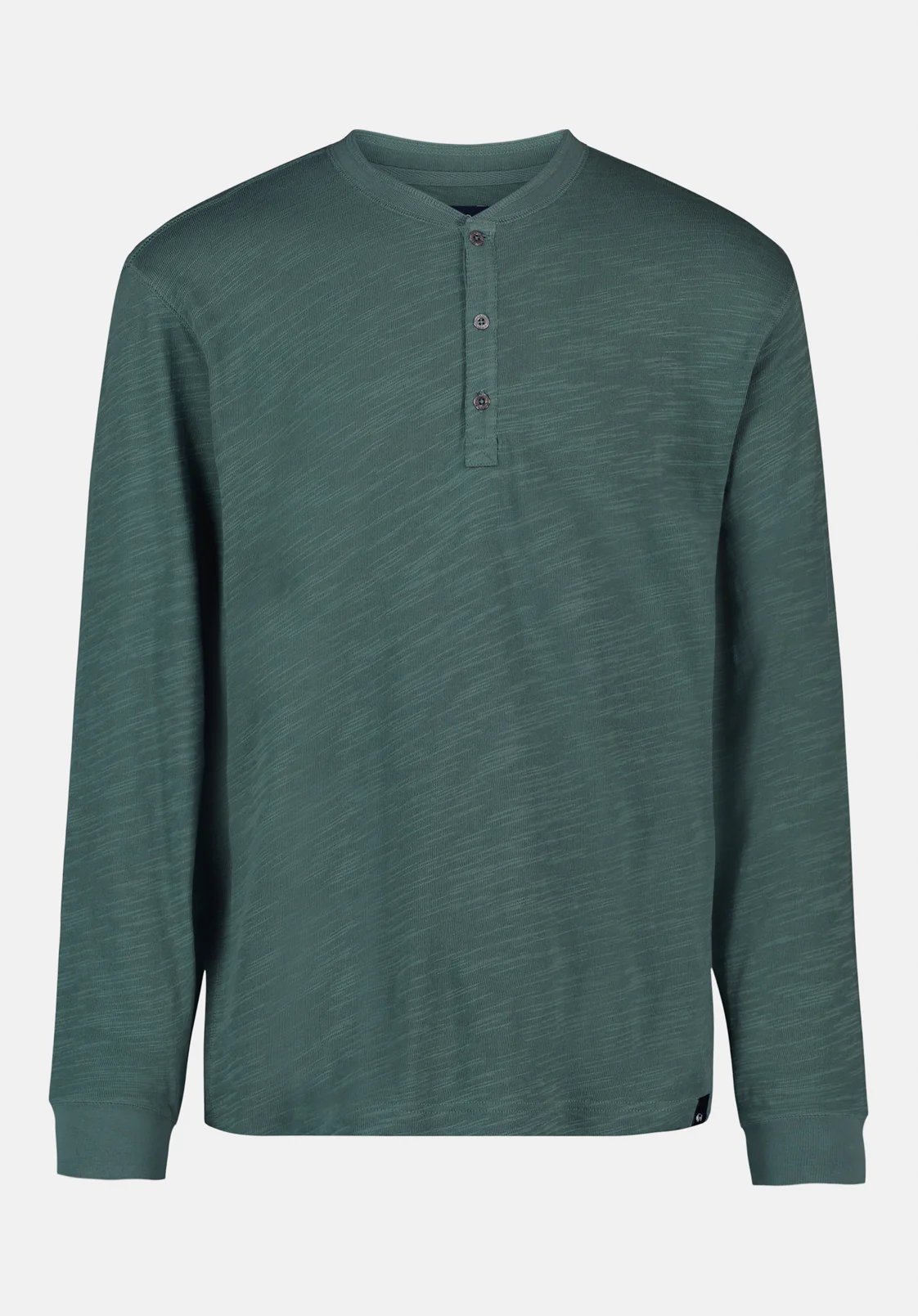 Kandid Men's Long-Sleeve Relaxed Henley Top, Dark Forest - BM24660 - Image 5