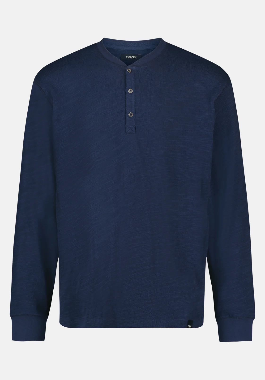 Kandid Men's Long-Sleeve Relaxed Henley Top, Whale - BM24660 - Image 4