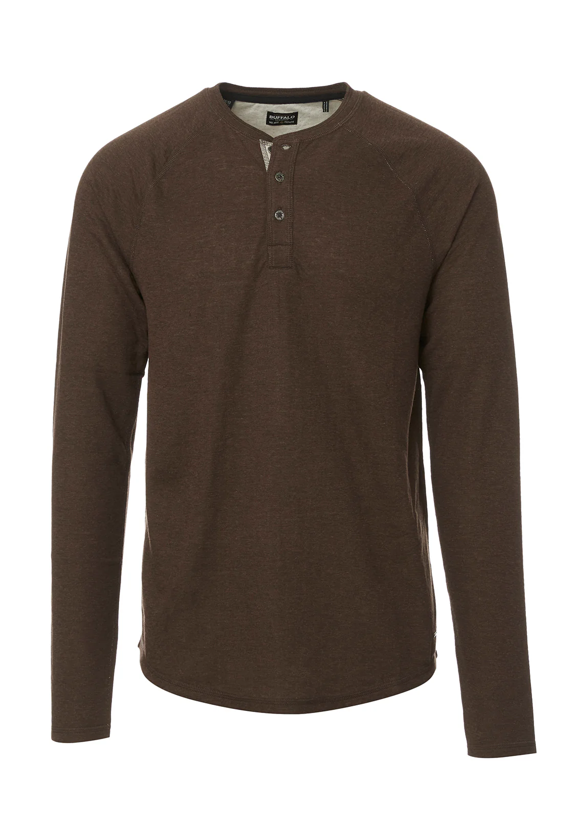 Kariver Men's Long-Sleeve Henley Top in Brown - BM24026 - Image 7