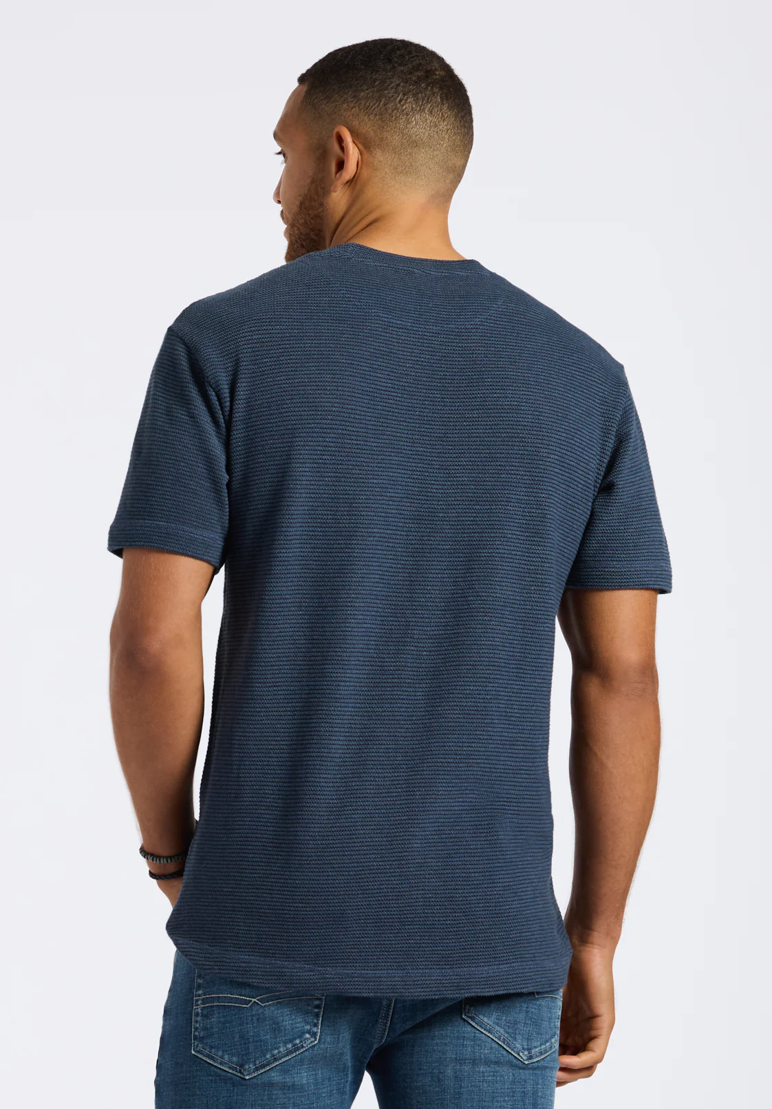 Karlton Men's Waffle-Knit T-Shirt, Whale - BM24538 - Image 3