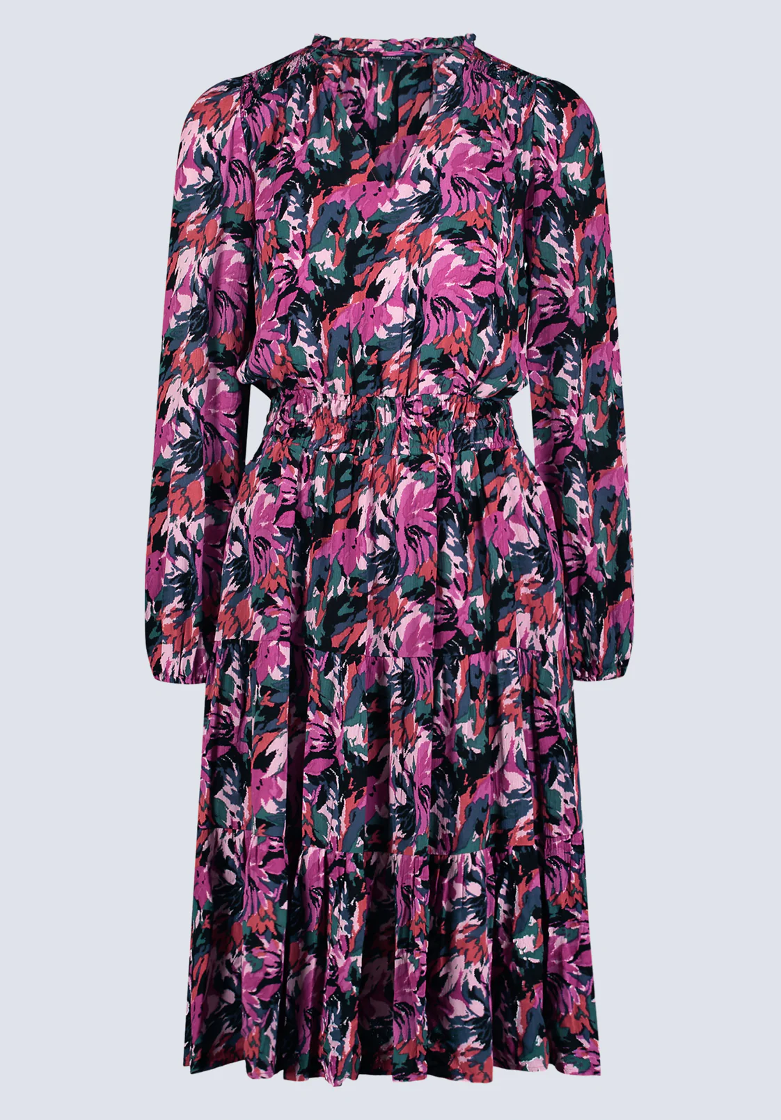 Karrigan Women's Long-Sleeve Midi Dress, Pink Floral - WD0059F - Image 6